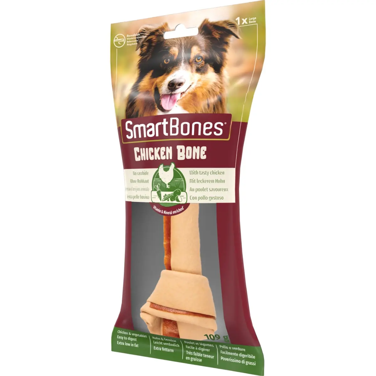 SMARTBONES Classics Chicken Bone Large, recompense caini, Os aromat Pui - Image 6