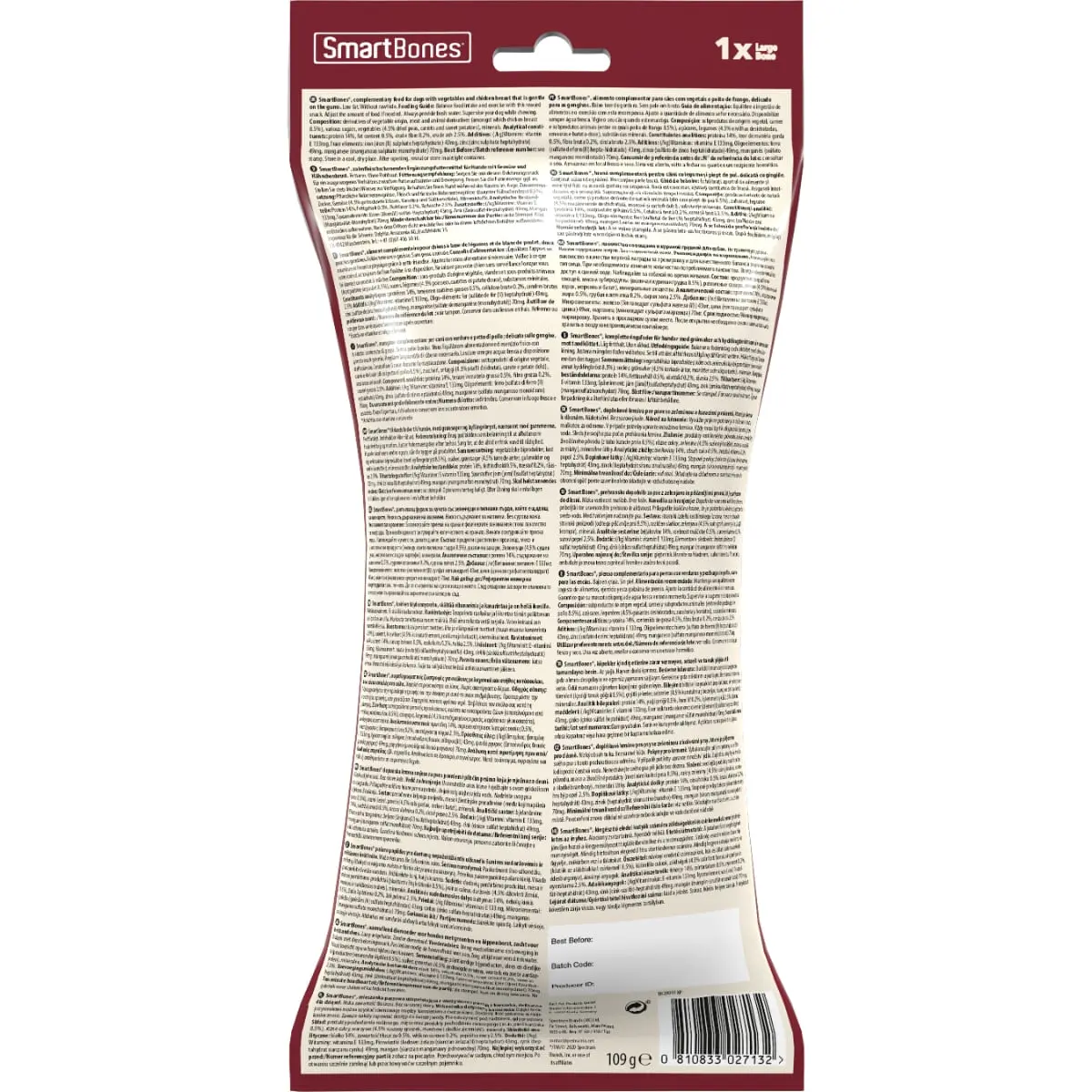 SMARTBONES Classics Chicken Bone Large, recompense caini, Os aromat Pui - Image 8