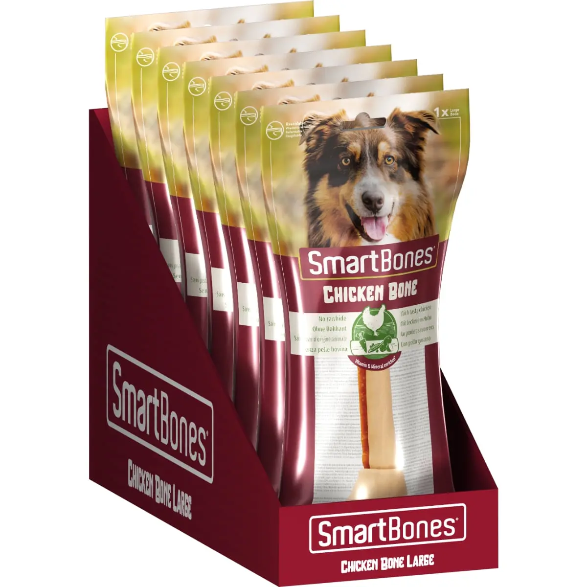 SMARTBONES Classics Chicken Bone Large, recompense caini, Os aromat Pui - Image 10