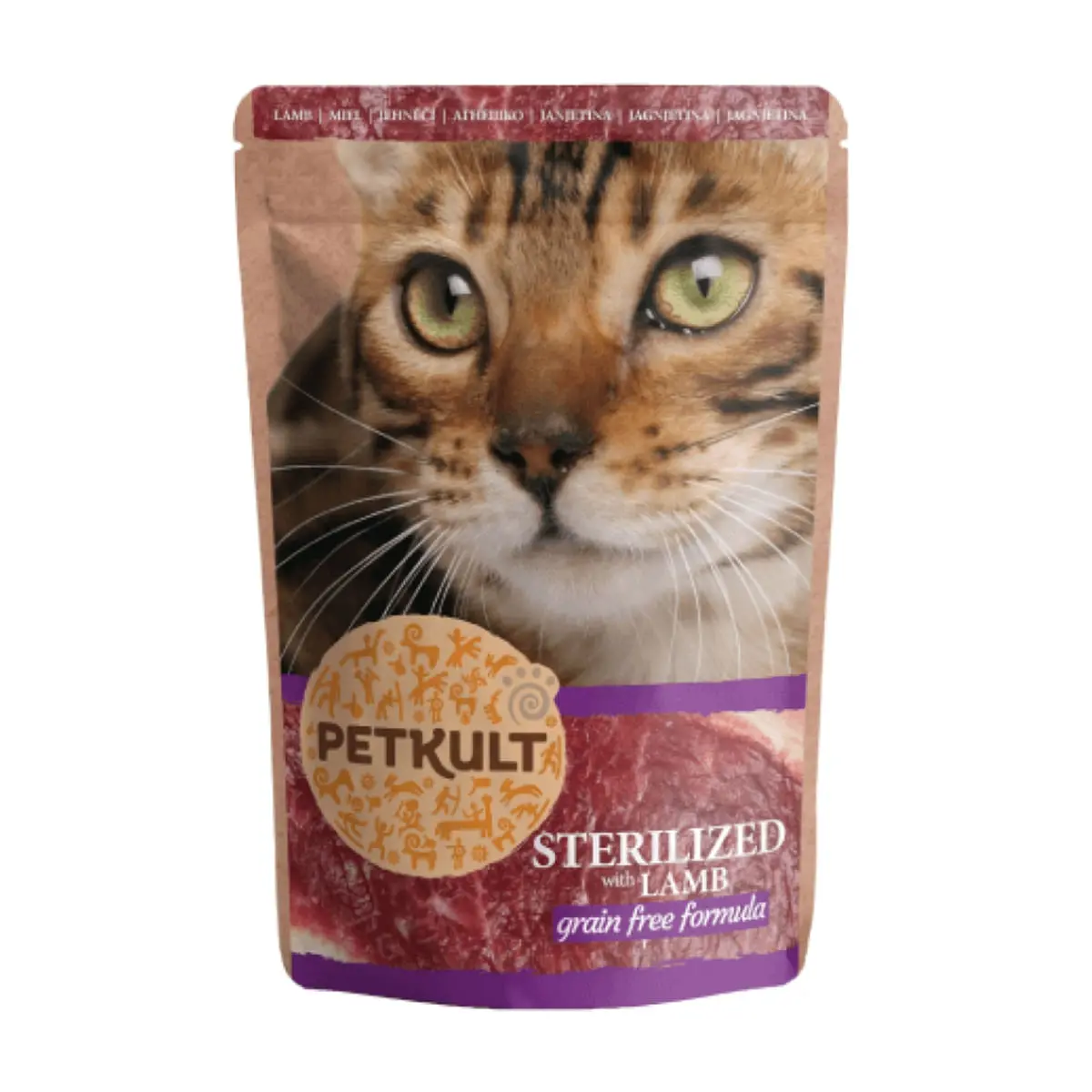 PETKULT Sterilised, Miel, plic hrana umeda fara cereale pisici, 100g