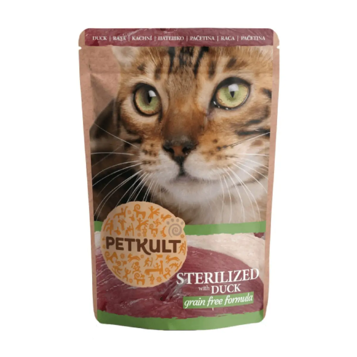 PETKULT Sterilised, Rata, plic hrana umeda fara cereale pisici, 100g