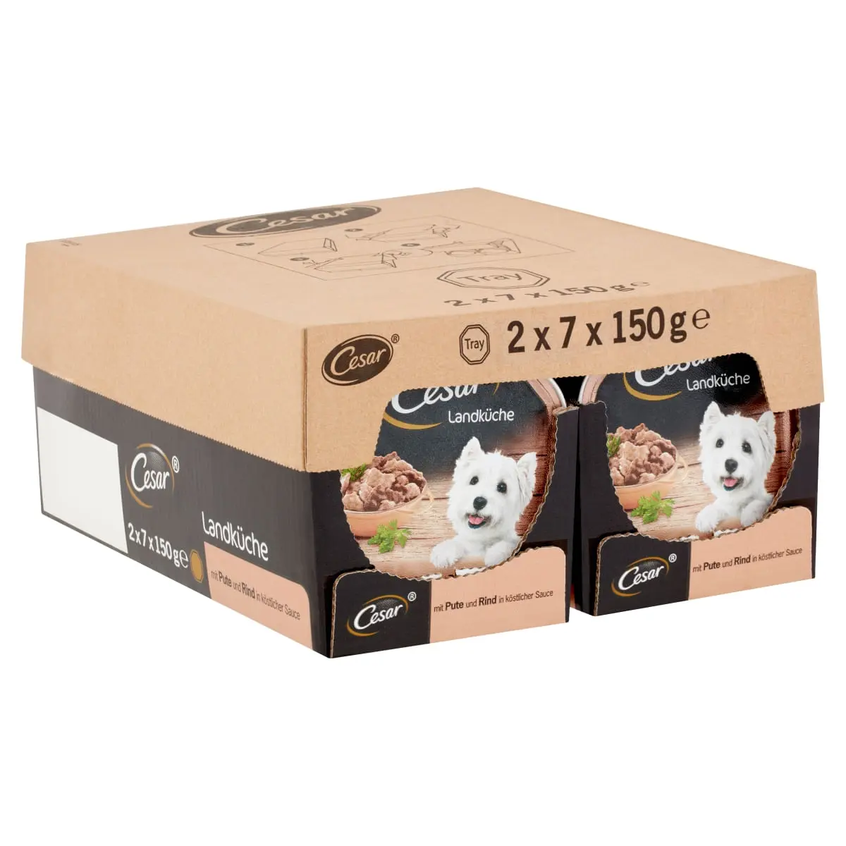 CESAR Tocanita de tara, Curcan, Vita si Ierburi, tavita hrana umeda caini, (in suc propriu), 150g - Image 4