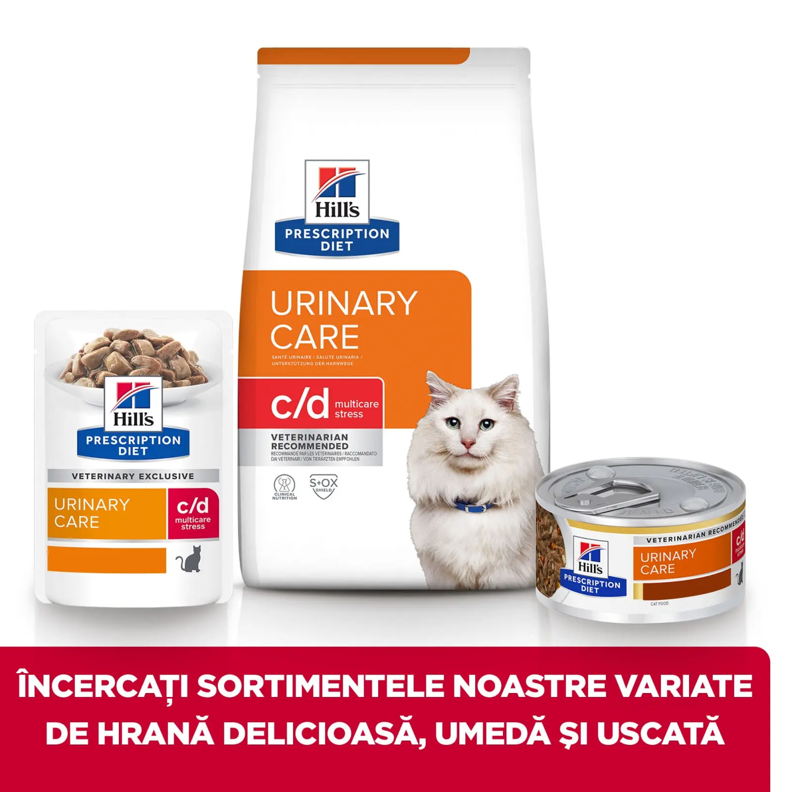HILL'S Prescription Diet c/d Urinary Multicare Stress, Pui, dieta veterinara pisici, hrana uscata, afectiuni urinare HILL'S Prescription Diet c/d Multicare Stress, Pui, dieta veterinara pisici, hrana uscata, sistem urinar, sistem nervos, 1.5kg - Image 5