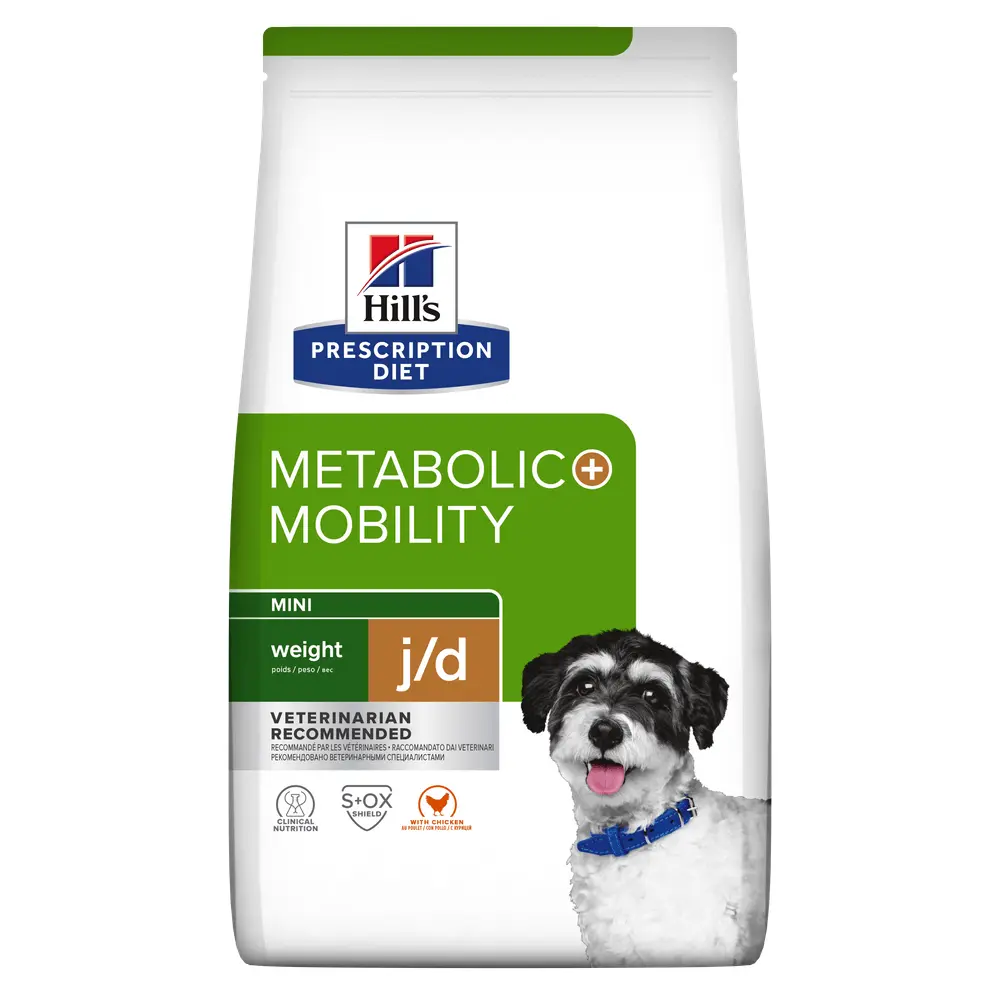 HILL'S Prescription Diet Metabolic + Weight Mini, dieta veterinara caini, hrana uscata, afectiuni metabolice (obezitate) HILL'S Prescription Diet Metabolic + Mobility Mini, dieta veterinara caini, hrana uscata, metabolism (obezitate si diabet), sistem ar