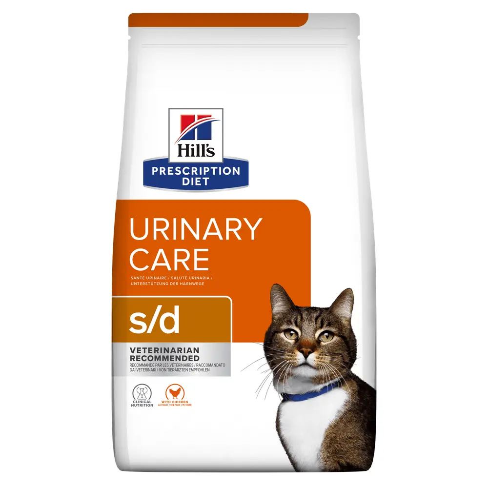 HILL'S Prescription Diet s/d Urinary Care, Pui, dieta veterinara pisici, hrana uscata, afectiuni urinare HILL'S Prescription Diet s/d Urinary Care, Pui, dieta veterinara pisici, hrana uscata, sistem urinar, 3kg