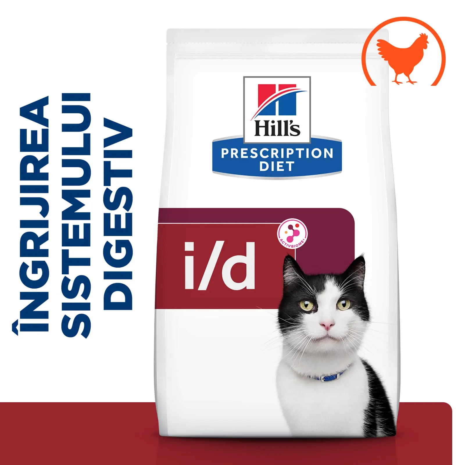 HILL'S Prescription Diet i/d Sensitive Digestive Care, Pui, dieta veterinara pisici, hrana uscata, sensibilitati digestive HILL'S Prescription Diet i/d Sensitive Digestive Care, Pui, dieta veterinara pisici, hrana uscata, sistem digestiv, 8kg - Image 4