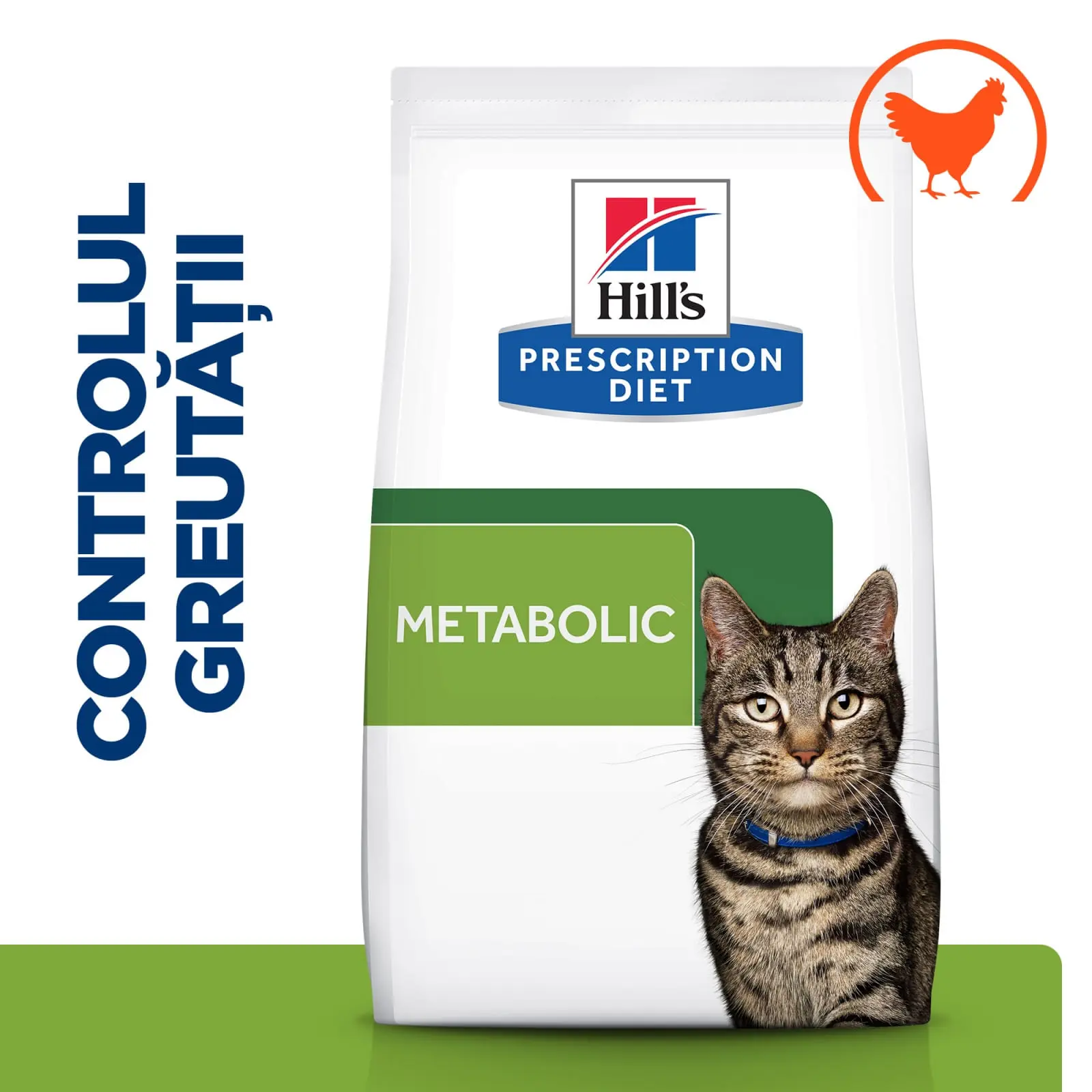 HILL'S Prescription Diet Metabolic, Pui, dieta veterinara pisici, hrana uscata, afectiuni metabolice (obezitate) HILL'S Prescription Diet Metabolic, Pui, dieta veterinara pisici, hrana uscata, metabolism (obezitate si diabet), 8kg - Image 8