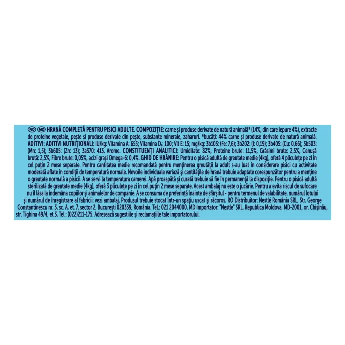 PURINA Felix Fantastic, Iepure, hrana umeda pisici, (in aspic) PURINA Felix Fantastic, Iepure, plic hrana umeda pisici, (in aspic), 85g - Image 2