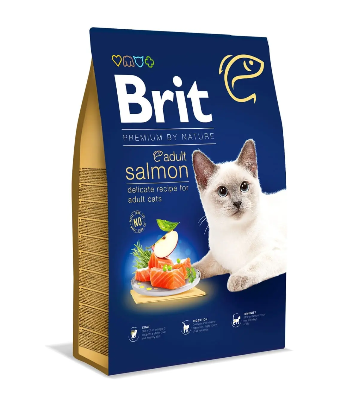 BRIT Premium by Nature, Somon, hrana uscata pisici, 8kg