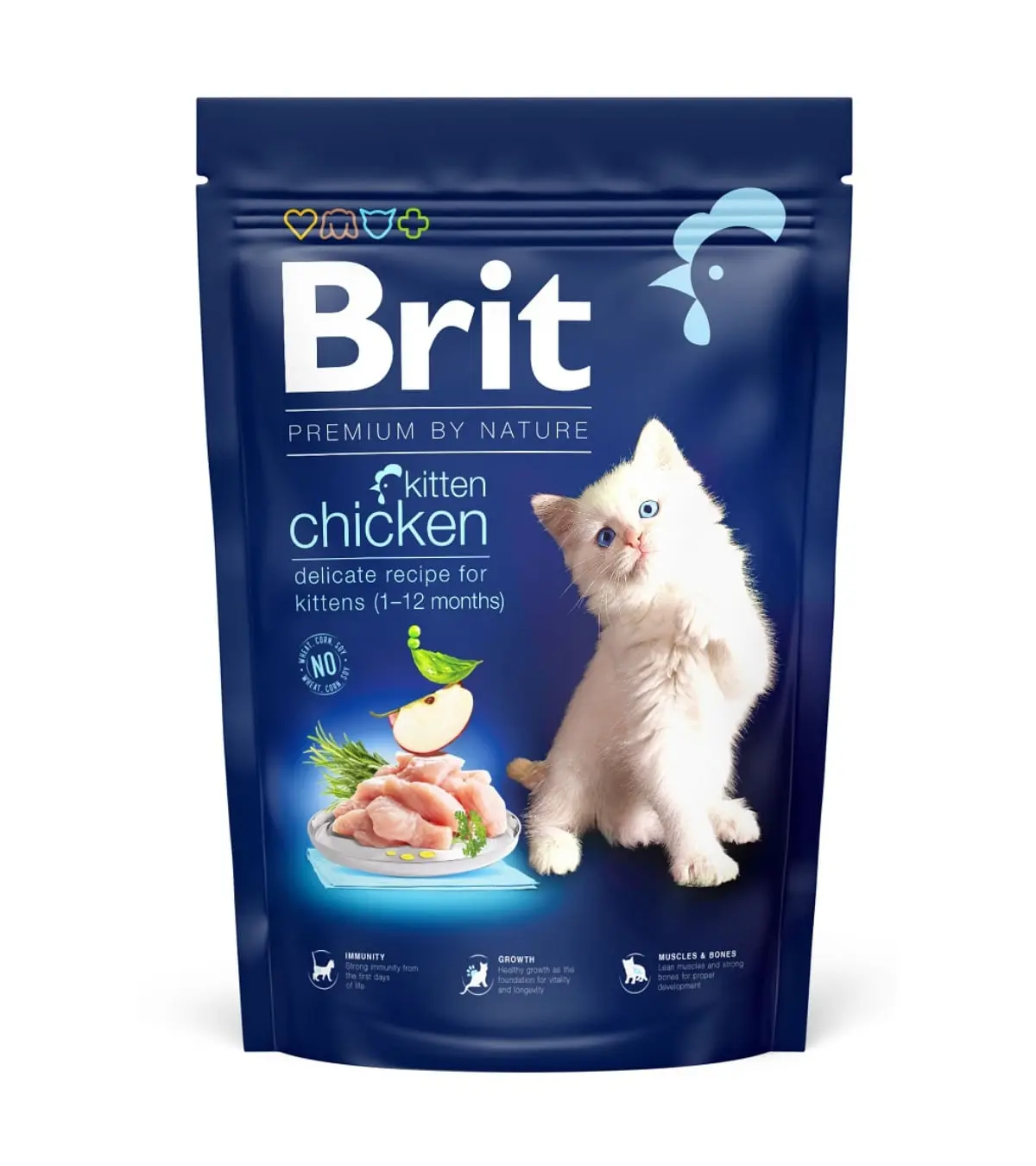 BRIT Premium by Nature Kitten, Pui, hrana uscata pisici junior, 1.5kg - Image 2