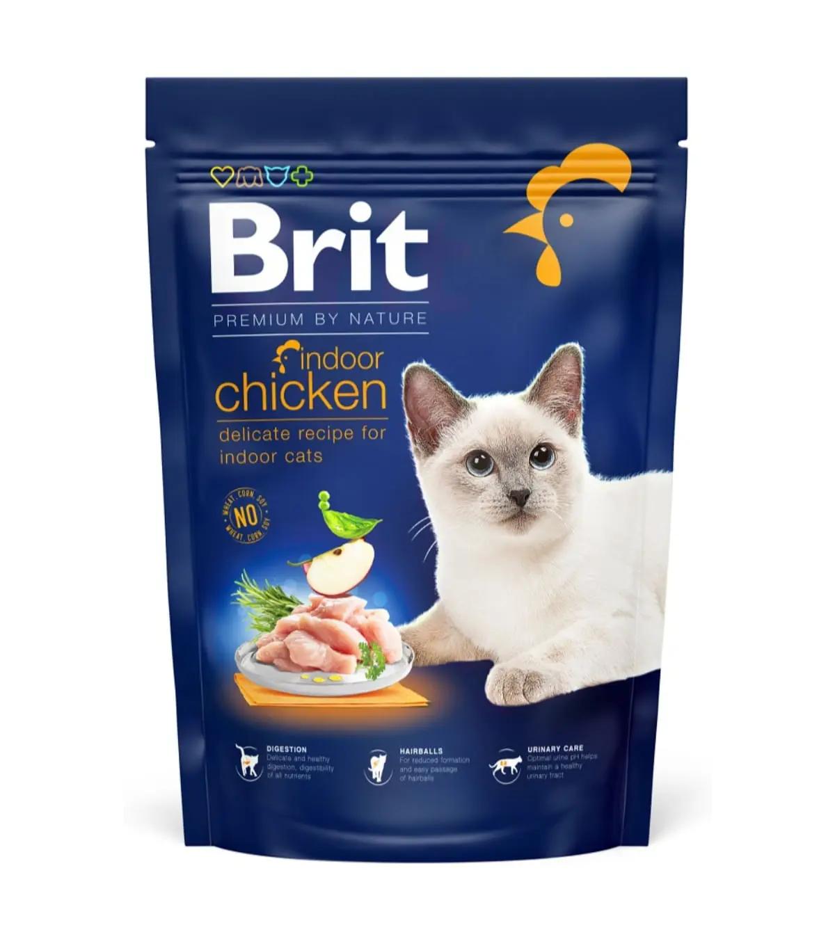 BRIT Premium by Nature Indoor, Pui, hrana uscata pisici de interior, 800g