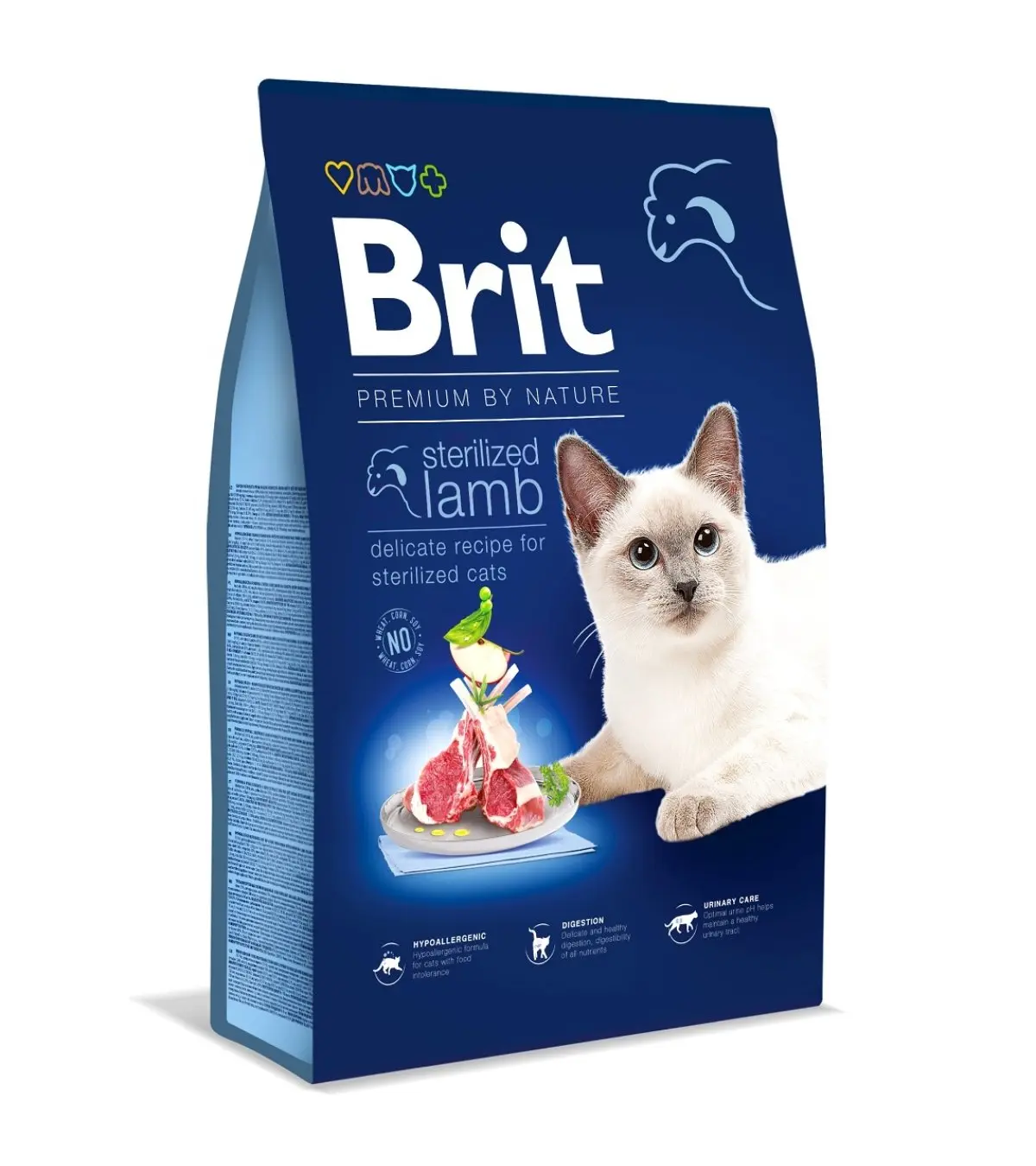 BRIT Premium by Nature Sterilized, Miel, hrana uscata pisici sterilizate, 8kg