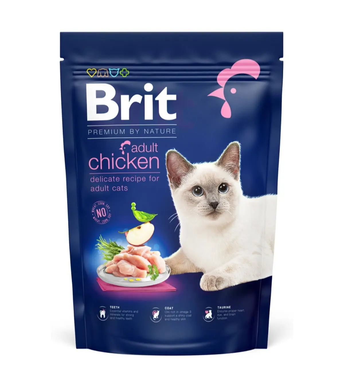 BRIT Premium by Nature, Pui, hrana uscata pisici, 800g - Image 2