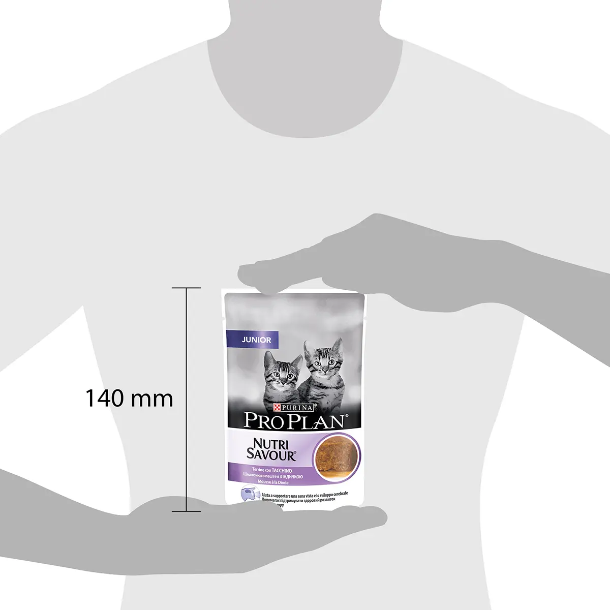 PURINA Pro Plan Nutrisavour Junior, Terina cu Curcan, hrana umeda pisici junior, (pate) PURINA Pro Plan Nutrisavour Junior, Terina cu Curcan, plic hrana umeda pisici junior, (pate), 75g - Image 2