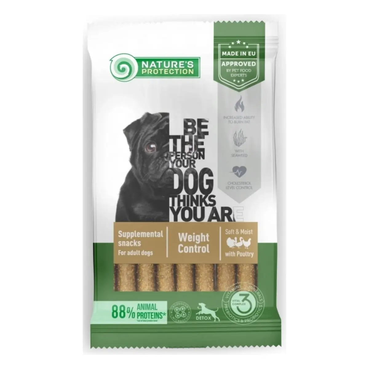 NATURES PROTECTION Snack Weight Control, Pasare, recompense functionale caini, managementul greutatii, 110g - Image 2