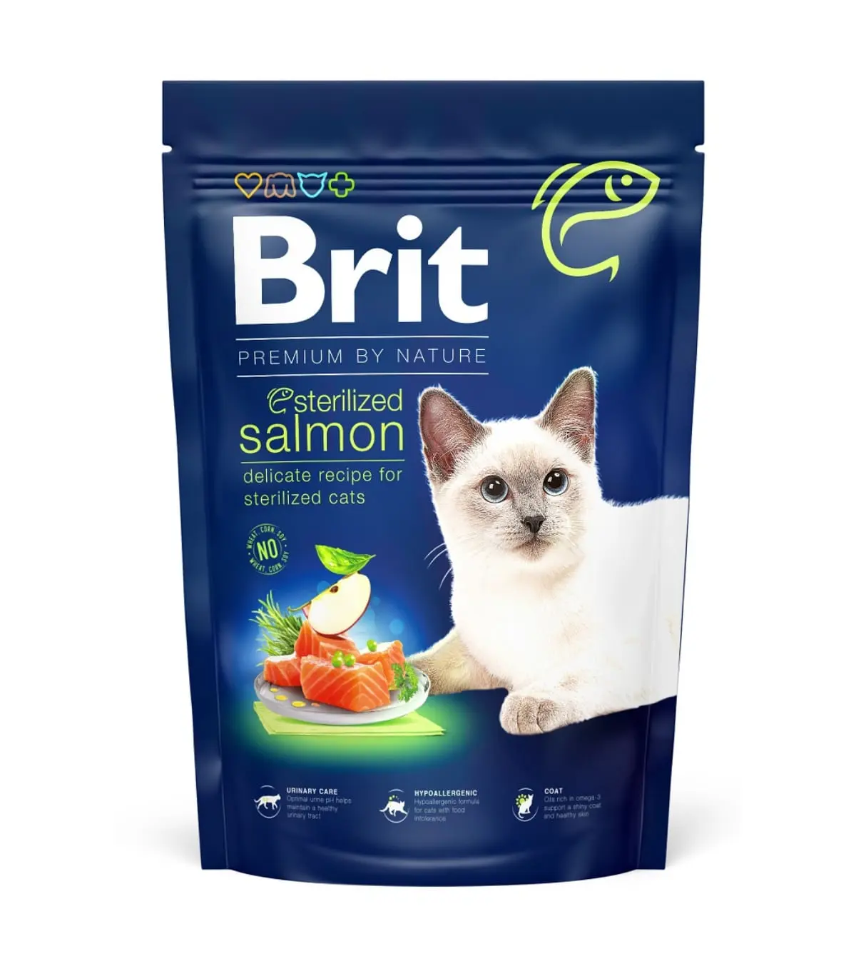 BRIT Premium by Nature Sterilized, Somon, hrana uscata pisici sterilizate, 1.5kg - Image 2