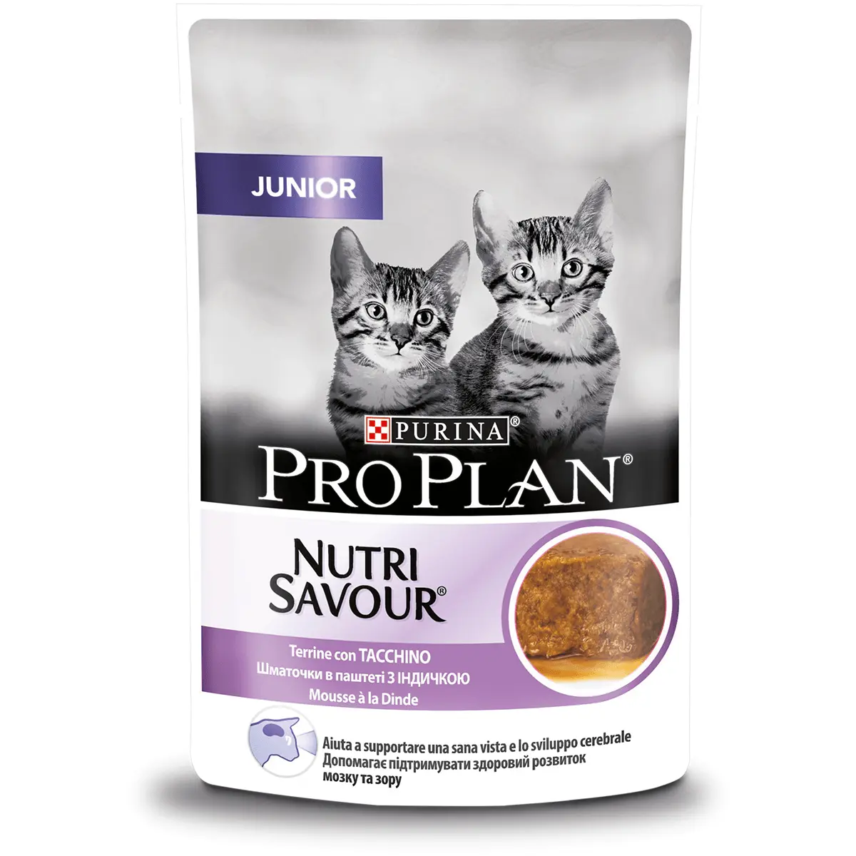 PURINA Pro Plan Nutrisavour Junior, Terina cu Curcan, hrana umeda pisici junior, (pate) PURINA Pro Plan Nutrisavour Junior, Terina cu Curcan, plic hrana umeda pisici junior, (pate), 75g - Image 4