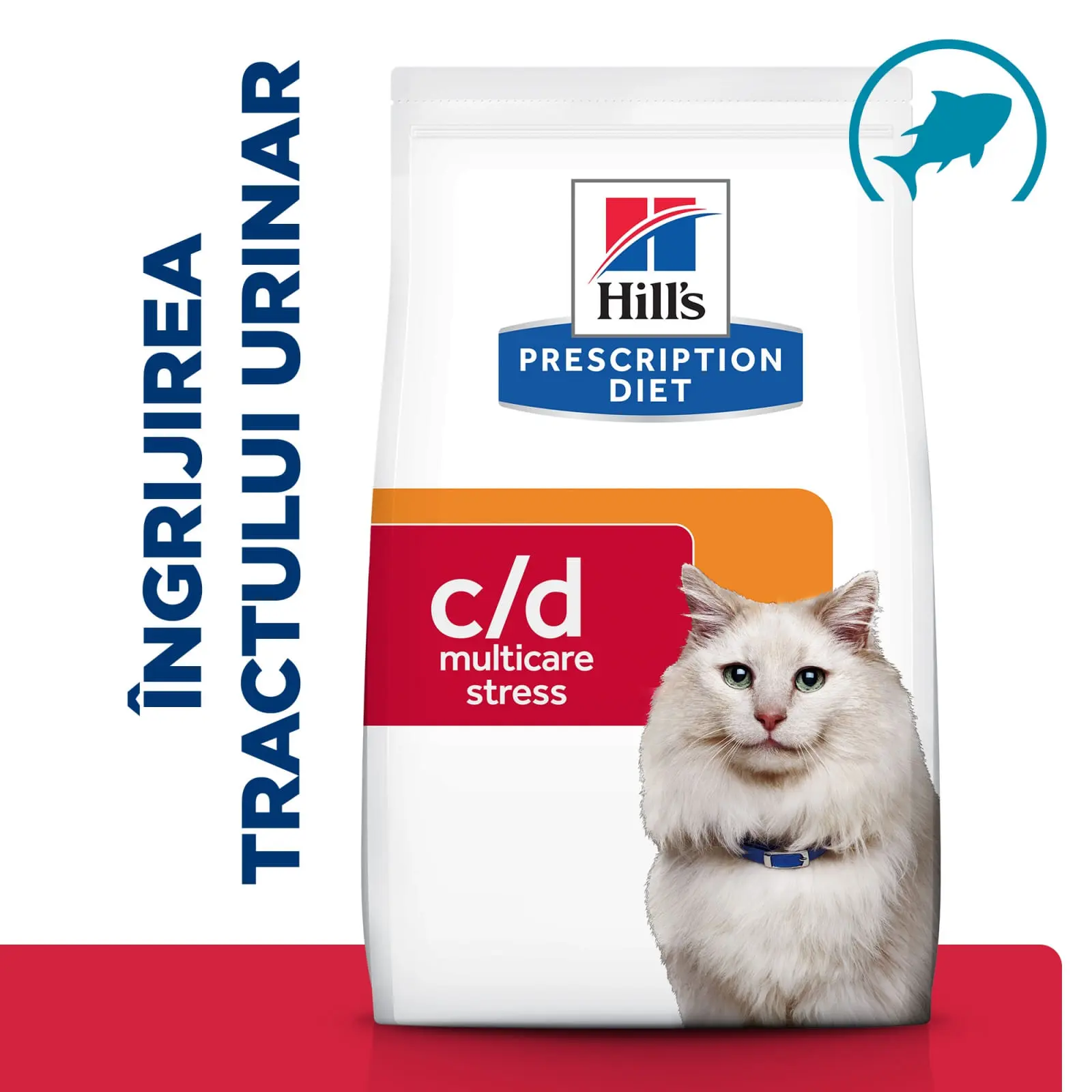 HILL'S Prescription Diet c/d Multicare Stress, Peste oceanic, dieta veterinara pisici, hrana uscata, sistem urinar, sistem nervos, 8kg - Image 6