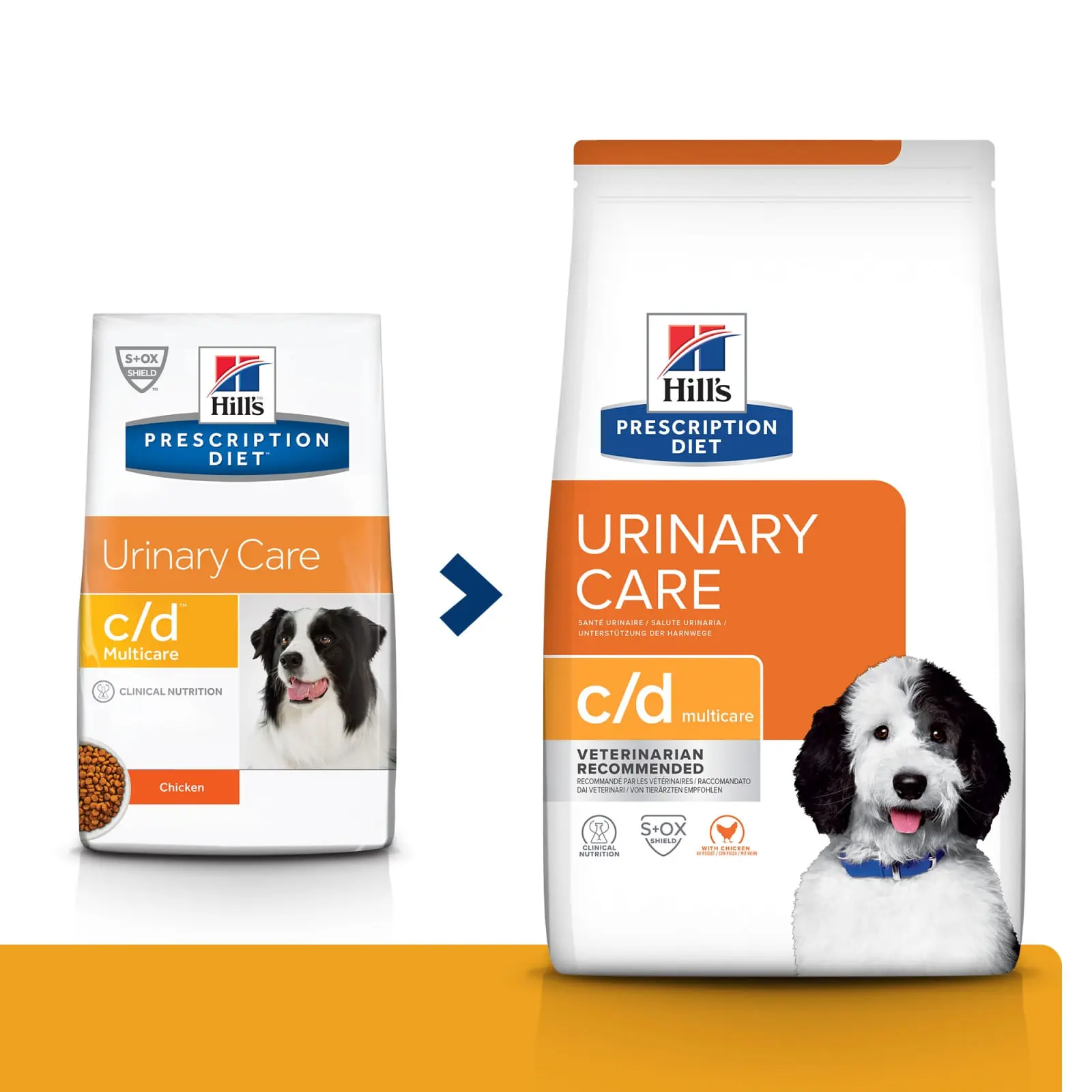 HILL'S Prescription Diet c/d Urinary Care, Pui, dieta veterinara caini, hrana uscata, sistem urinar, 12kg