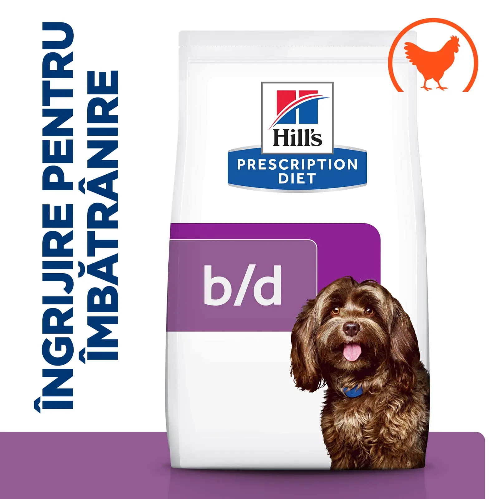 HILL'S Prescription Diet b/d Ageing and Alertness Care, Pui, dieta veterinara caini senior, hrana uscata, sistem nervos & calmante, 3kg - Image 9