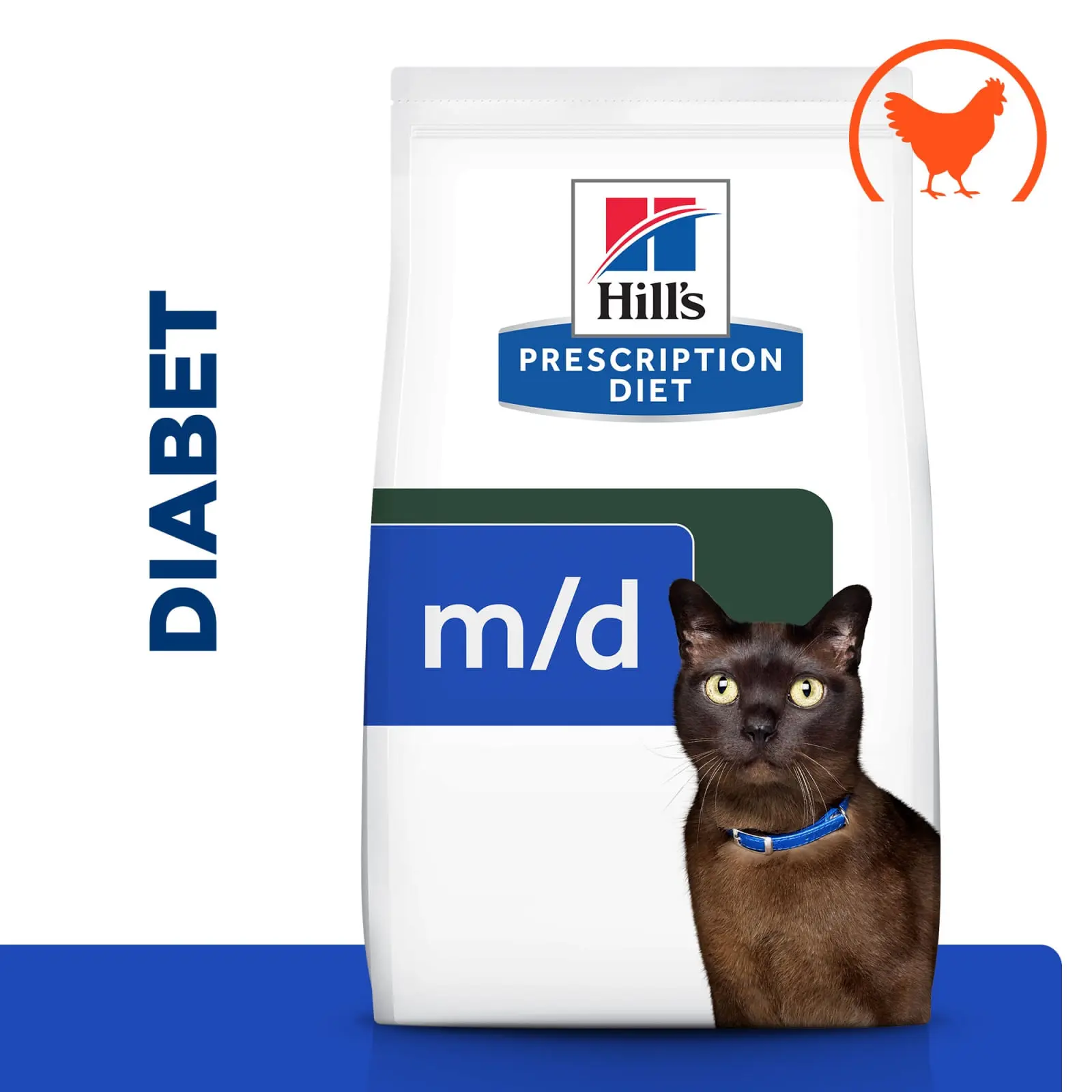 HILL'S Prescription Diet m/d Diabetes Care, Pui, dieta veterinara pisici, hrana uscata, afectiuni metabolice (diabet) HILL'S Prescription Diet m/d Diabetes Care, Pui, dieta veterinara pisici, hrana uscata, metabolism (obezitate si diabet), 1.5kg - Image 6