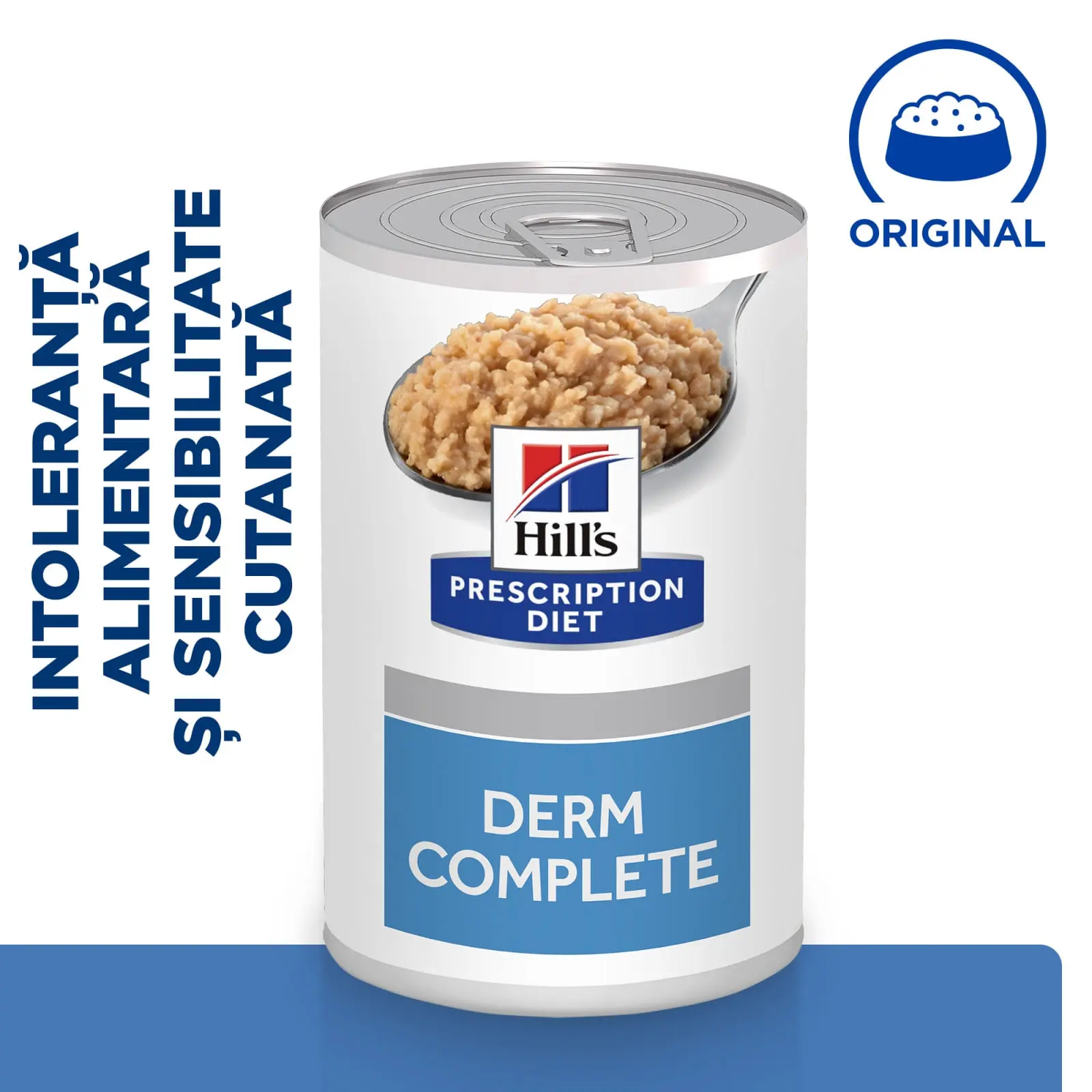 HILL'S Prescription Diet Derm Complete, XS-XL, Ou, dieta veterinara, conserva hrana umeda caini, piele & blana, (pate) HILL'S Prescription Diet Derm Complete, dieta veterinara caini, conserva hrana umeda, piele & blana, (in sos), bax, 370g x 6buc