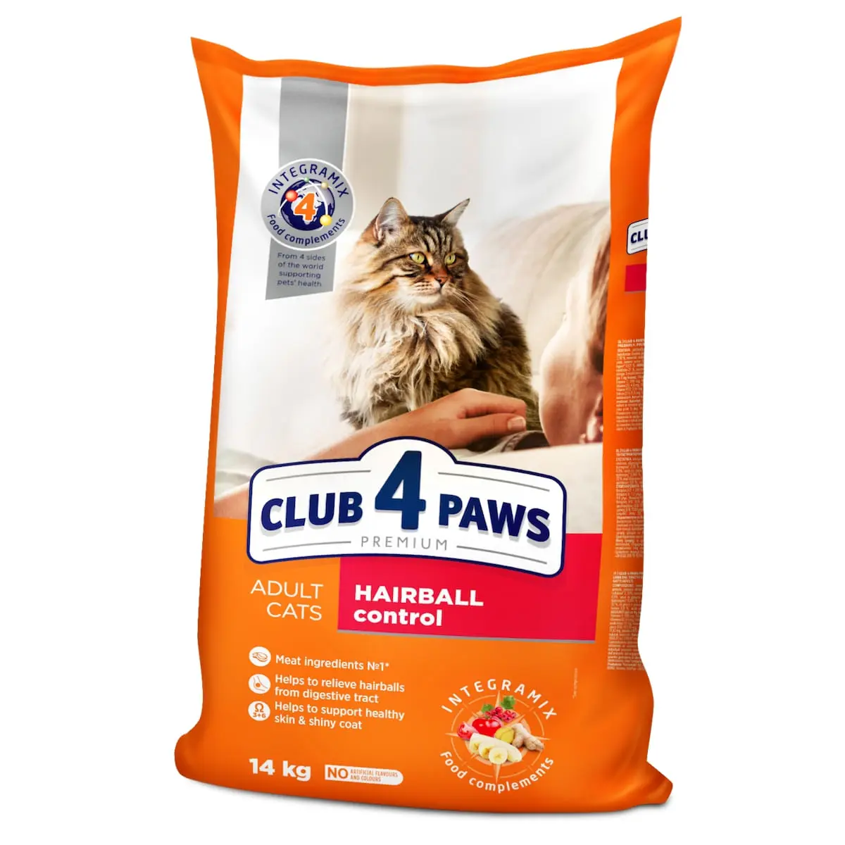 CLUB 4 PAWS Premium Hairball, Pui, hrana uscata pisici, limitarea ghemurilor de blana CLUB 4 PAWS Premium Hairball Control, Pui, hrana uscata pisici, limitarea ghemurilor de blana, 14kg - Image 2