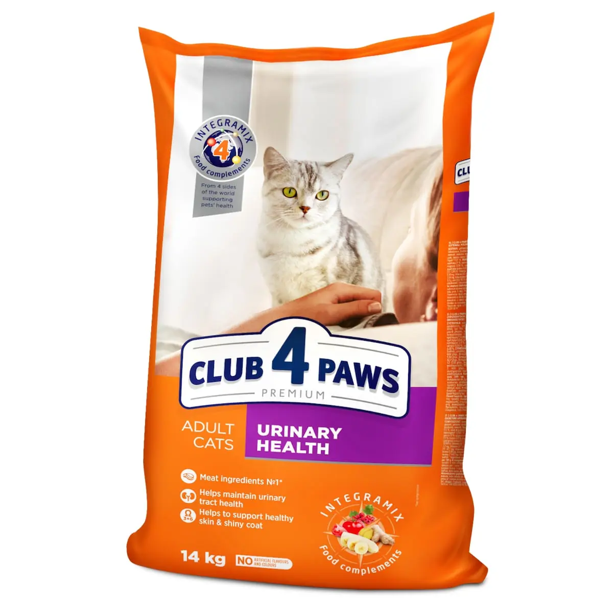 CLUB 4 PAWS Premium Urinary Health, Pui, hrana uscata pisici, sistem urinar, 14kg