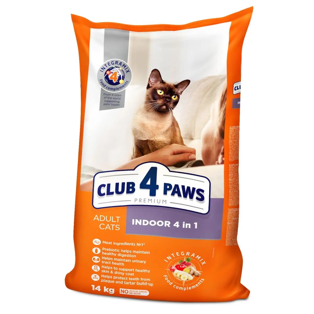 CLUB 4 PAWS Premium Indoor, Pui, hrana uscata pisici, 14kg