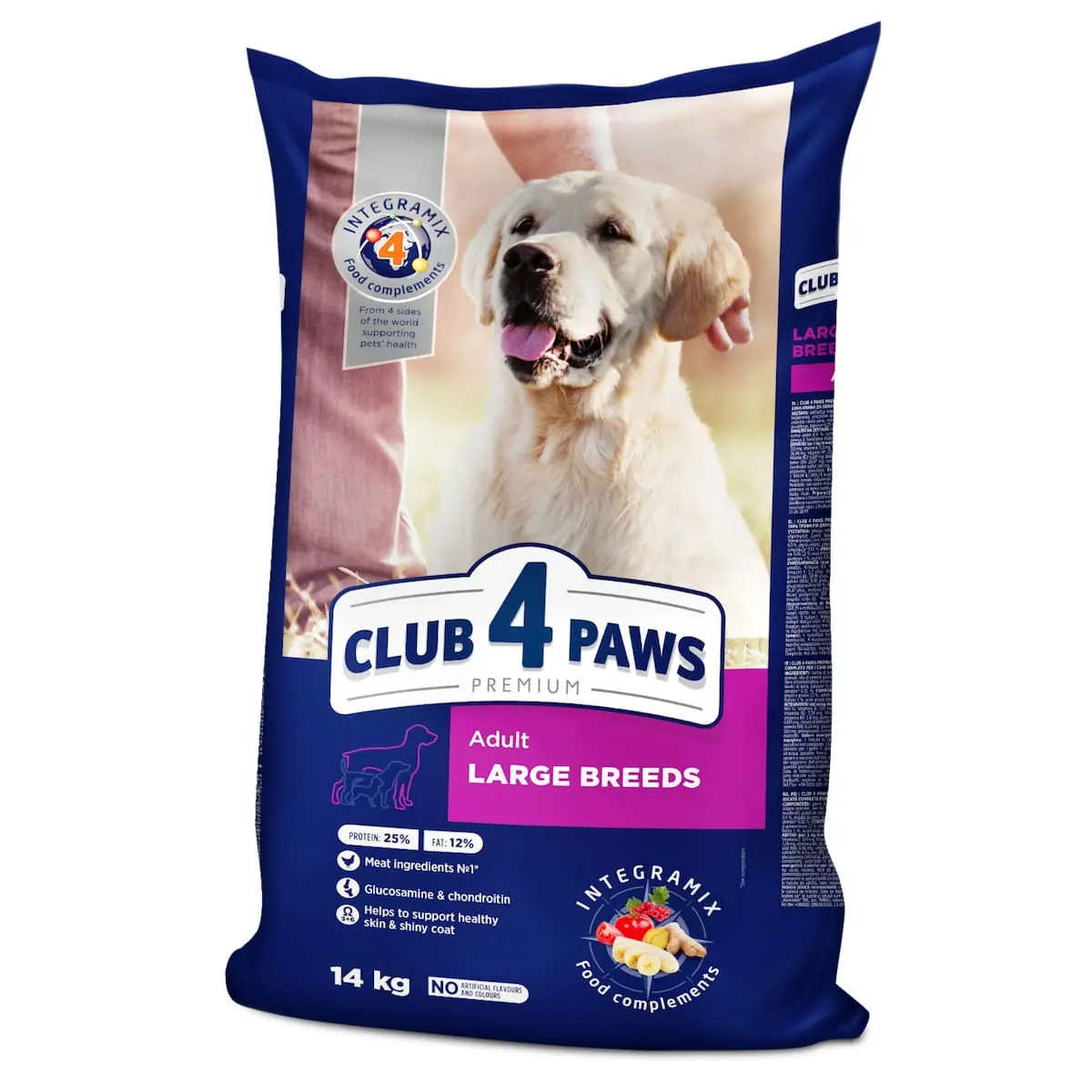 CLUB 4 PAWS Premium, L-XL, Pui, hrana uscata caini, 14kg