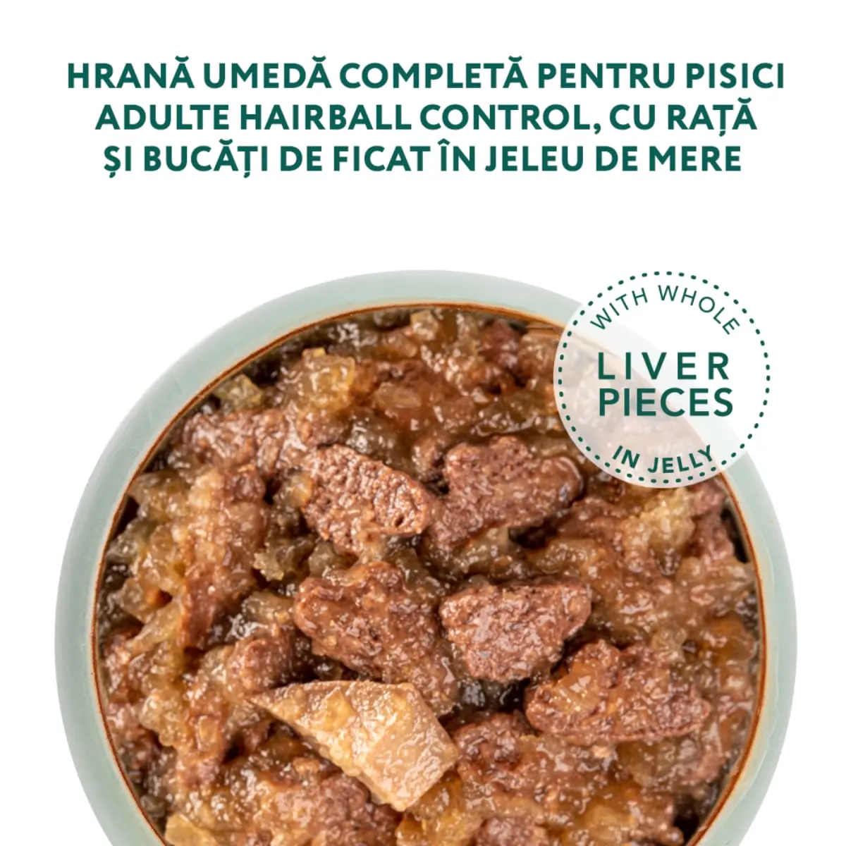 OPTIMEAL Hairball Control, Rata si Ficat, hrana umeda pisici, limitarea ghemurilor de blana, (in aspic) OPTIMEAL Hairball Control, Rata si Ficat, plic hrana umeda pisici, limitarea ghemurilor de blana, (in aspic), 85g - Image 5