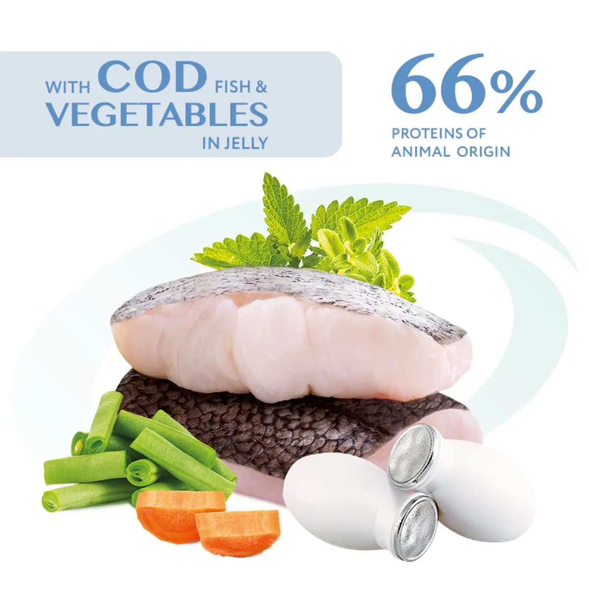 OPTIMEAL, Cod cu Legume, hrana umeda pisici, (in aspic) OPTIMEAL, Cod si Legume, plic hrana umeda pisici, (in aspic), 85g - Image 5