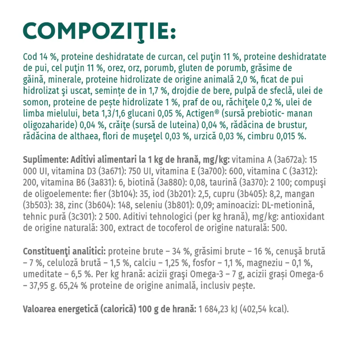 OPTIMEAL Extra Shine, Cod, hrana uscata pisici, piele si blana OPTIMEAL Extra Shine, Cod, hrana uscata pisici, piele & blana, 1.5kg - Image 5
