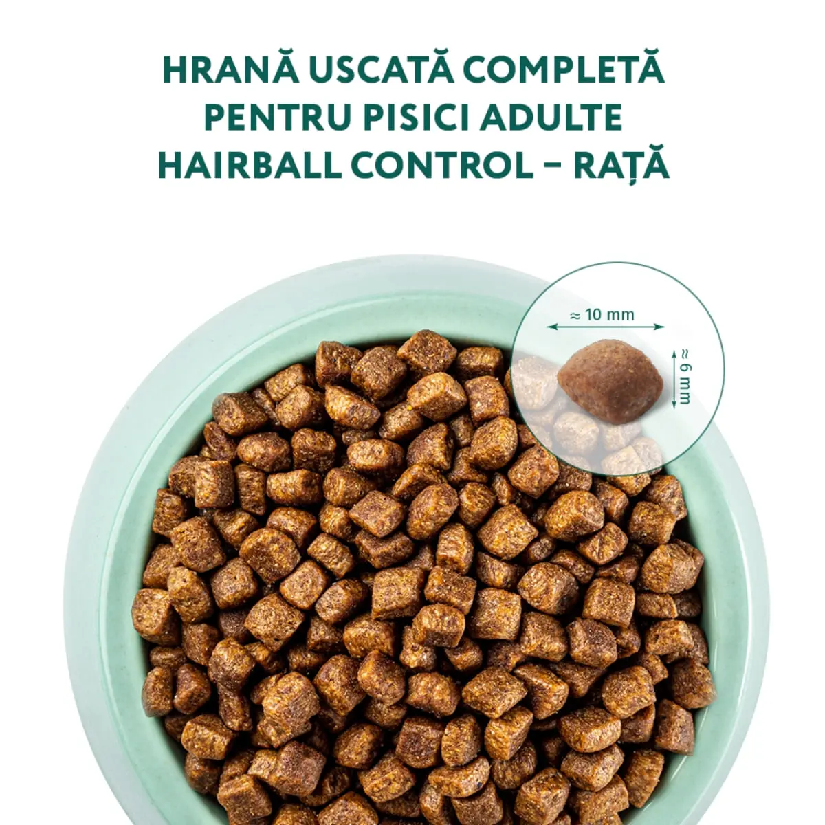 OPTIMEAL Hairball Control, Rata, hrana uscata pisici, limitarea ghemurilor de blana, 10kg - Image 7