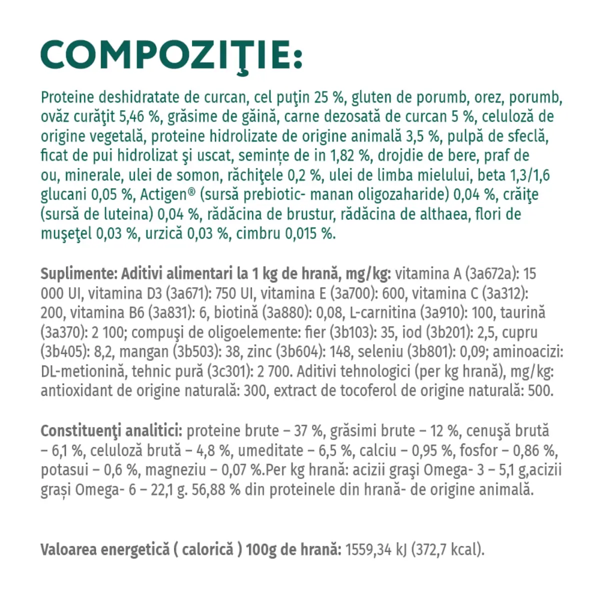 OPTIMEAL Sterilised, Curcan cu Ovaz, hrana uscata pisici sterilizate OPTIMEAL Sterilised, Curcan, hrana uscata pisici sterilizate, 700g - Image 2