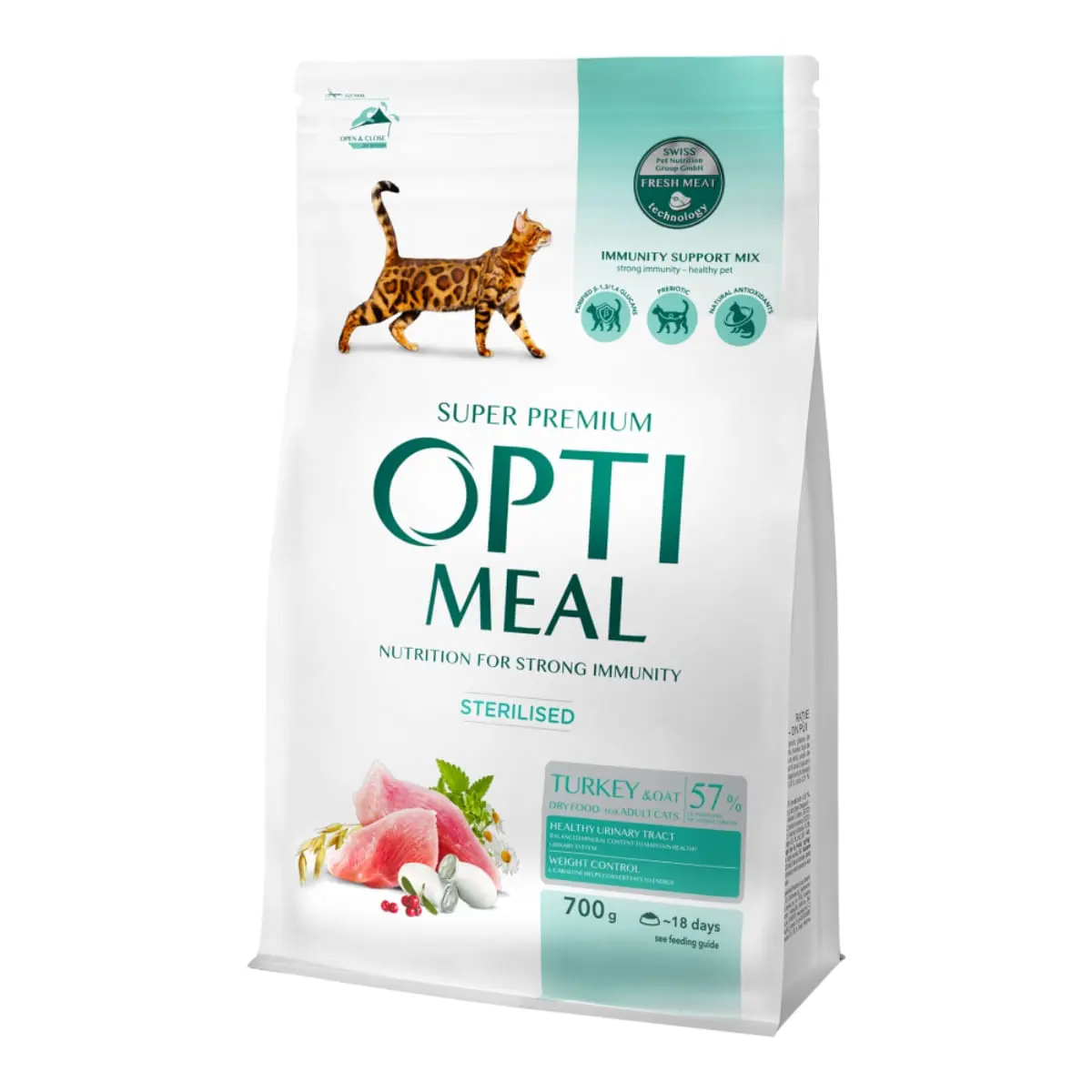 OPTIMEAL Sterilised, Curcan cu Ovaz, hrana uscata pisici sterilizate OPTIMEAL Sterilised, Curcan, hrana uscata pisici sterilizate, 700g - Image 4