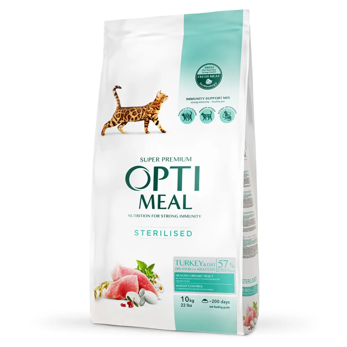 OPTIMEAL Sterilised, Curcan cu Ovaz, hrana uscata pisici sterilizate OPTIMEAL Sterilised, Curcan, hrana uscata pisici sterilizate, 10kg - Image 6