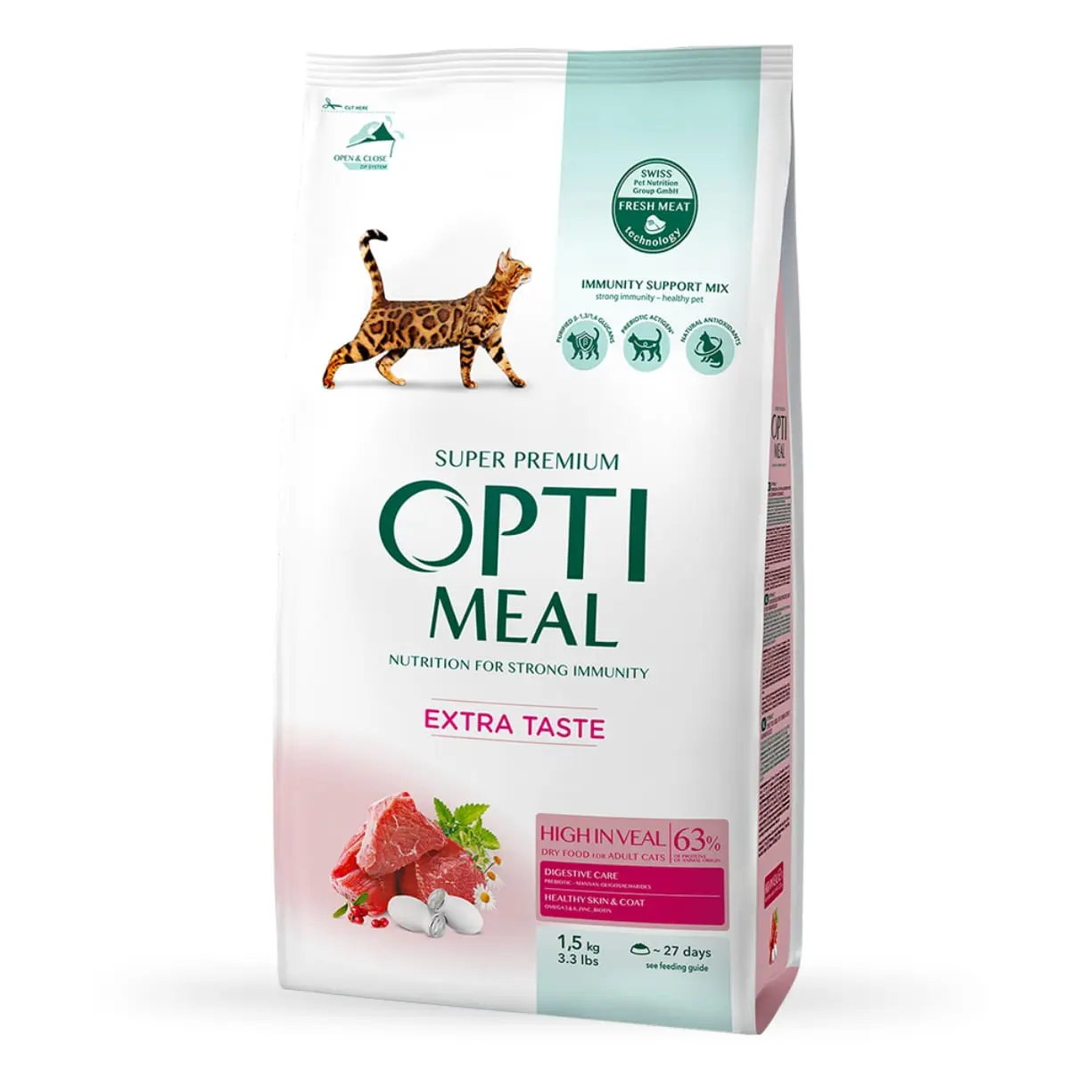 OPTIMEAL, Vita, hrana uscata pisici, 1.5kg