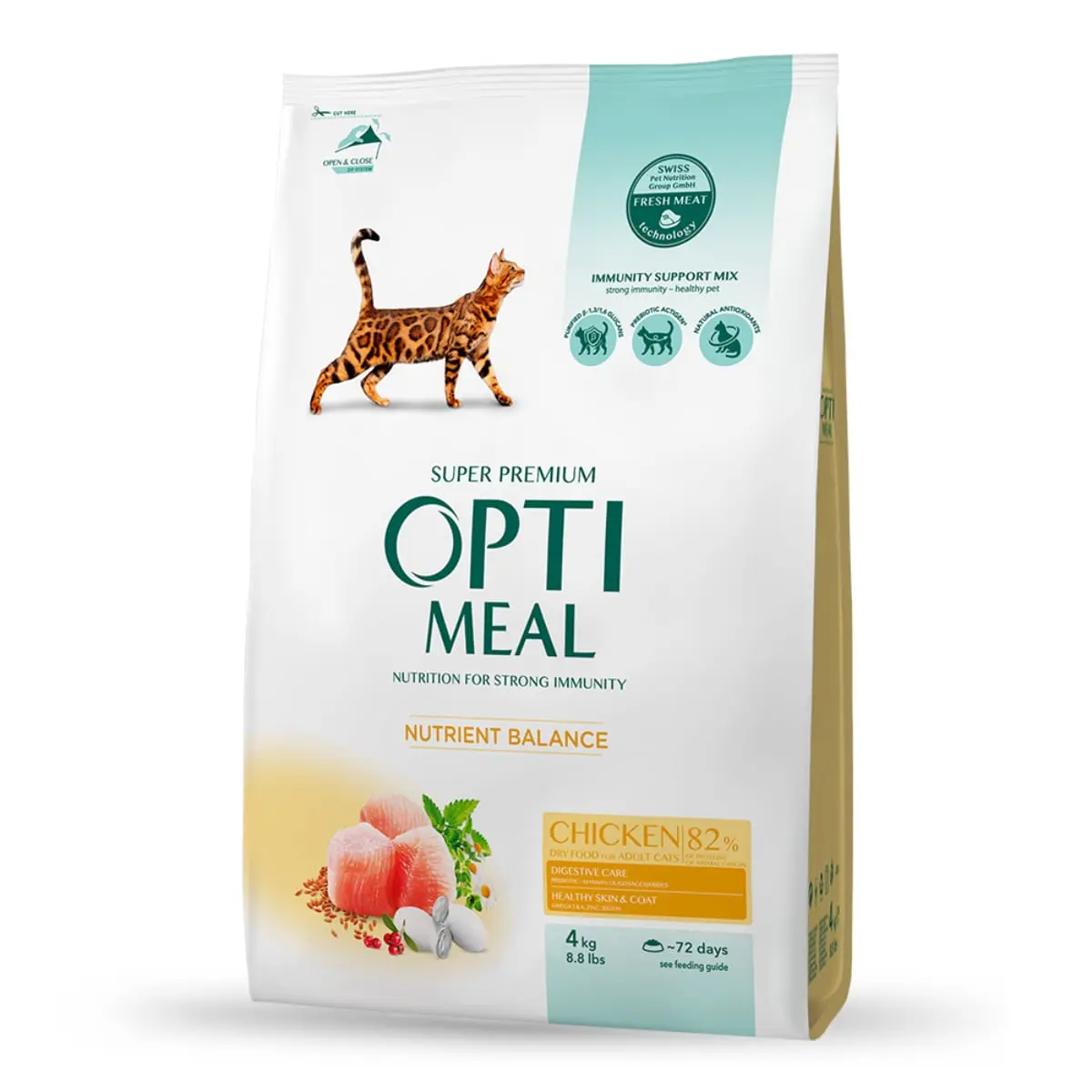 OPTIMEAL, Pui, hrana uscata pisici, 4kg