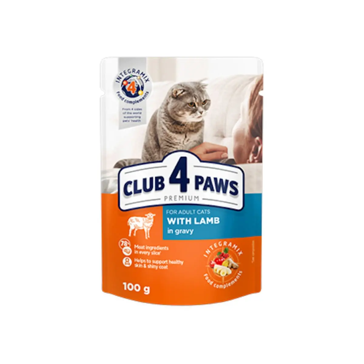 CLUB 4 PAWS Premium, Miel, hrana umeda pisici, (in sos) CLUB 4 PAWS Premium, Miel, plic hrana umeda pisici, (in sos), 100g