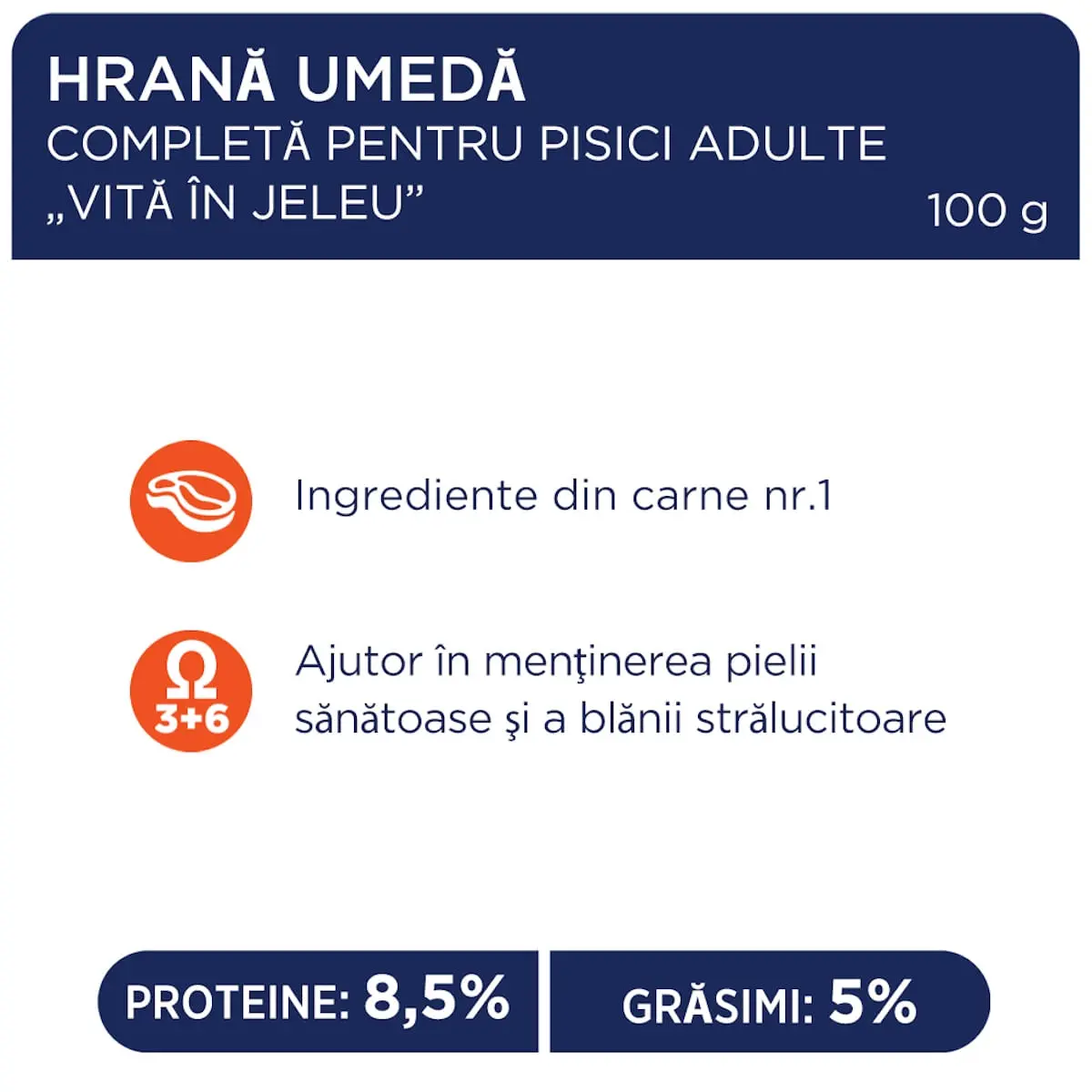 CLUB 4 PAWS Premium, Vita, hrana umeda pisici, Vita, (in aspic) CLUB 4 PAWS Premium, Vita, plic hrana umeda pisici, (in aspic), 100g - Image 5