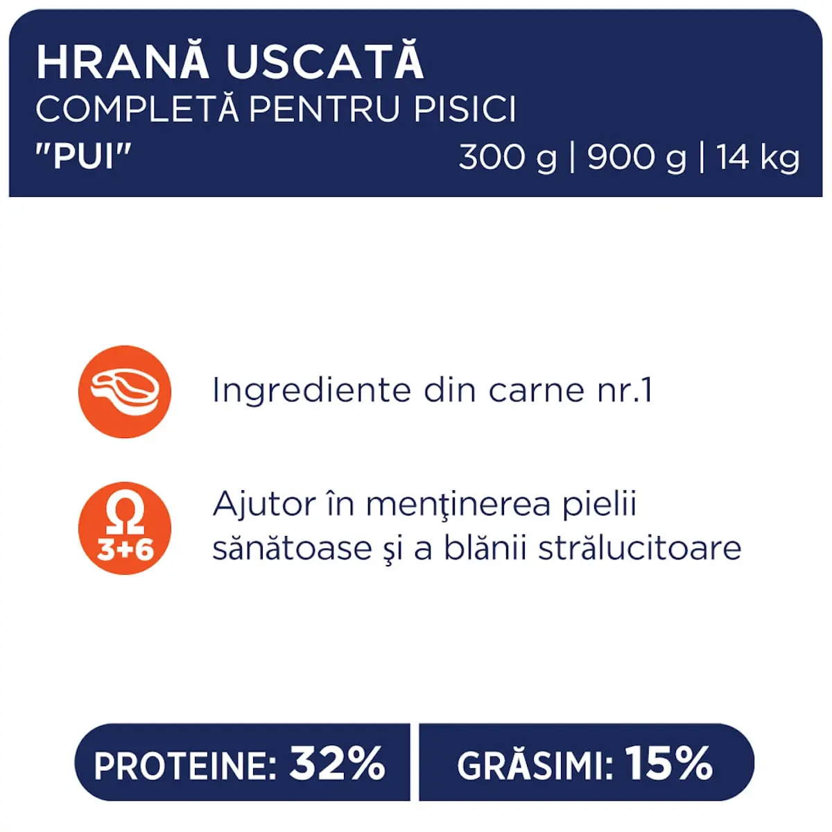 CLUB 4 PAWS Premium, Pui, hrana uscata pisici, 900g - Image 3