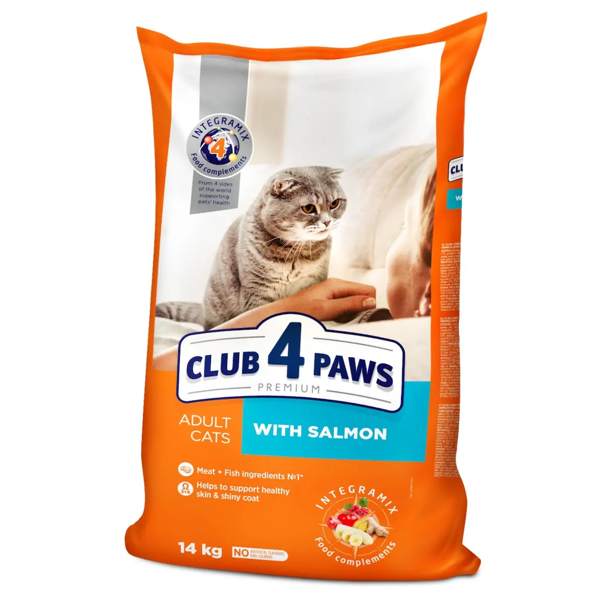 CLUB 4 PAWS Premium, Somon, hrana uscata pisici, 14kg