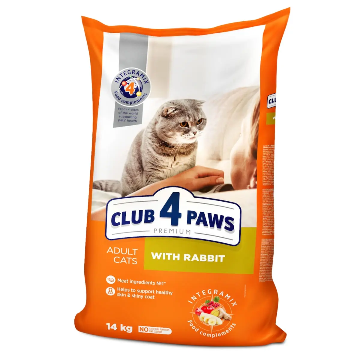 CLUB 4 PAWS Premium, Iepure, hrana uscata pisici, 14kg