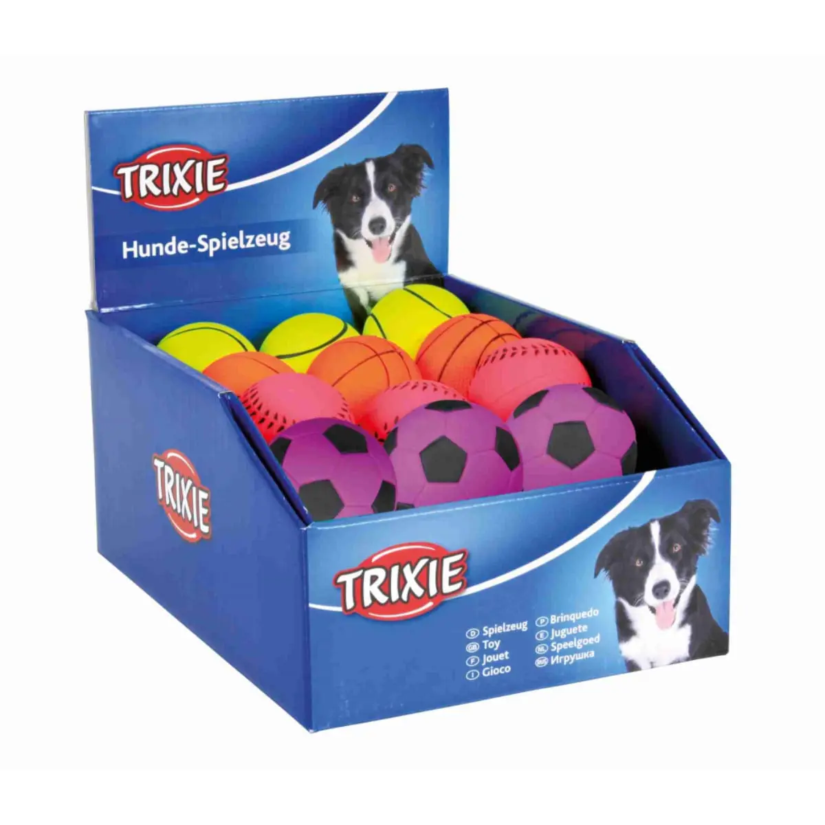 Trixie, jucarie minge plutitoare caini, 2 modele, cauciuc, 6cm, multicolor