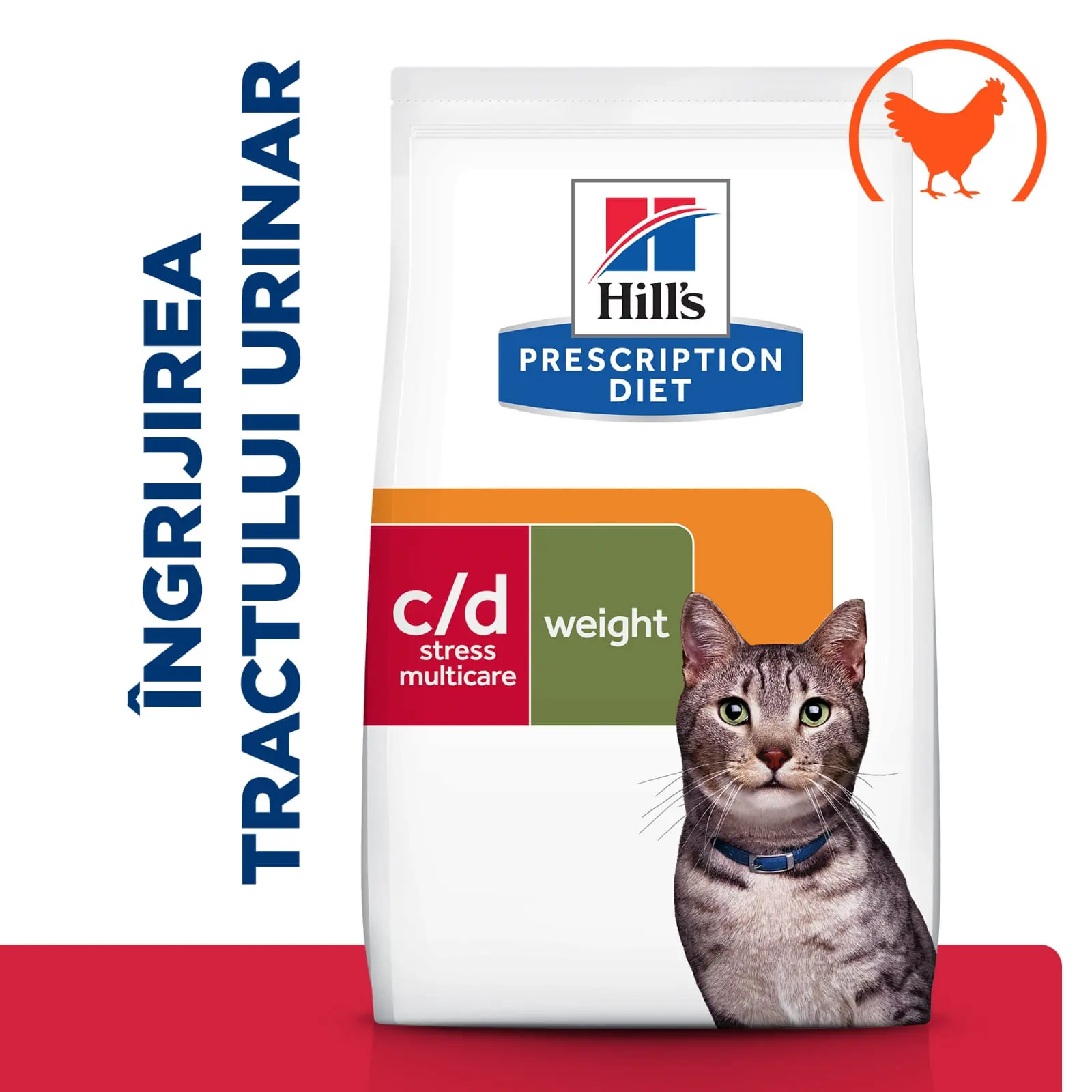 HILL'S Prescription Diet c/d Stress + Metabolic, Pui, dieta veterinara pisici, hrana uscata, sistem urinar, sistem nervos, metabolism, 8kg - Image 7