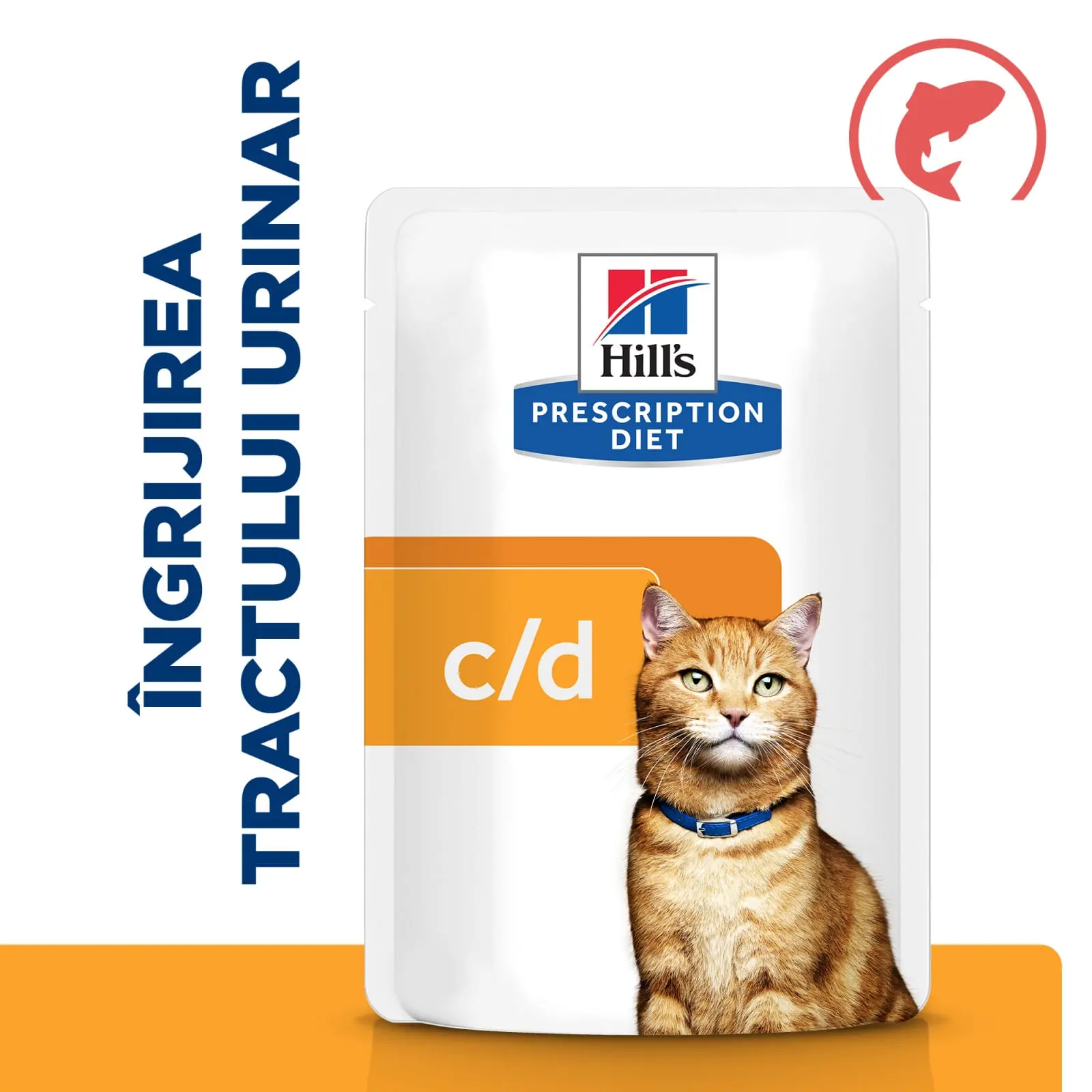 HILL'S Prescription Diet c/d Urinary, Somon, dieta veterinara pisici, plic hrana umeda, sistem urinar, 85g x 12buc - Image 3