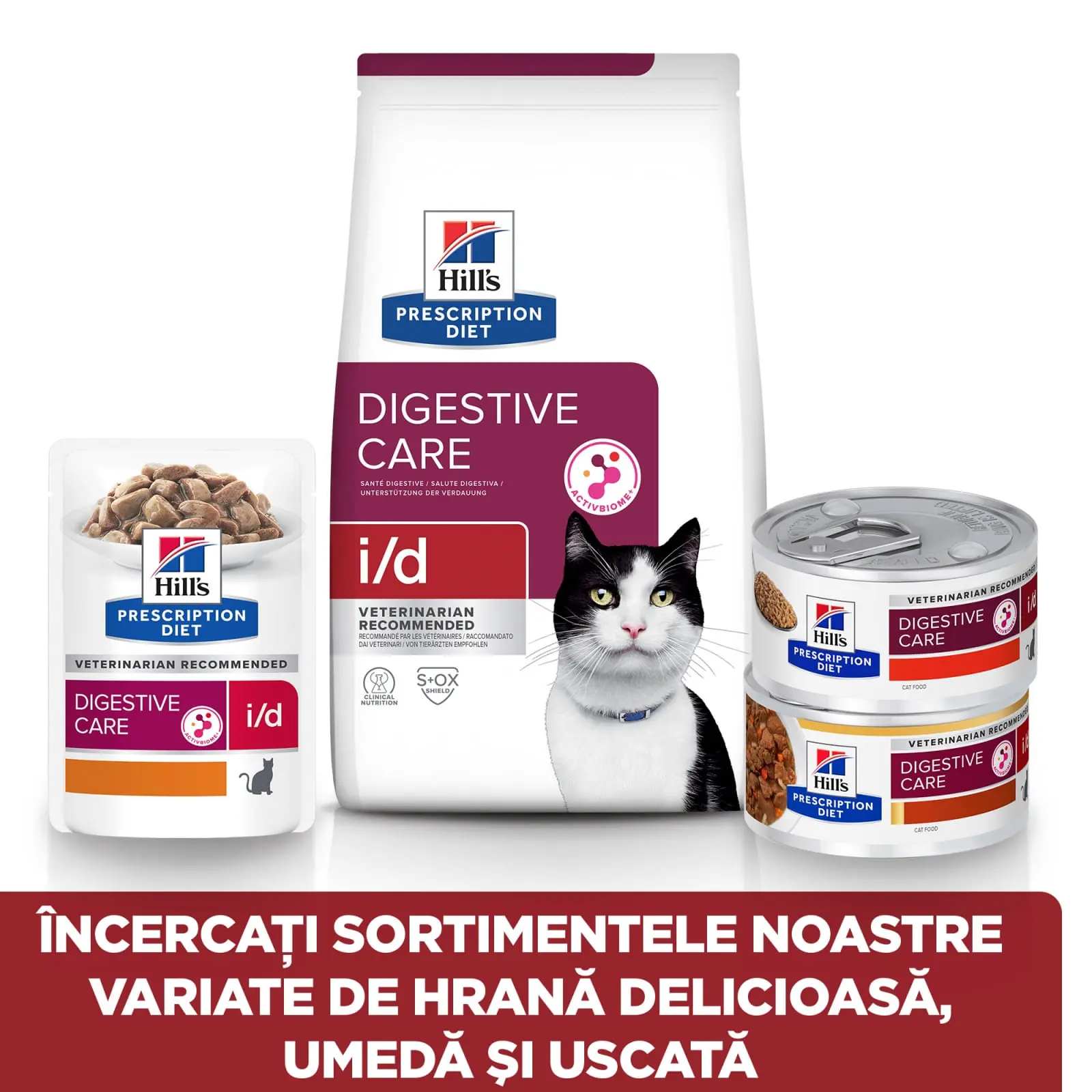 HILL'S Prescription Diet i/d Sensitive Digestive Care, Pui cu Legume, dieta veterinara pisici, conserva hrana umeda, sistem digestiv, 82g - Image 4