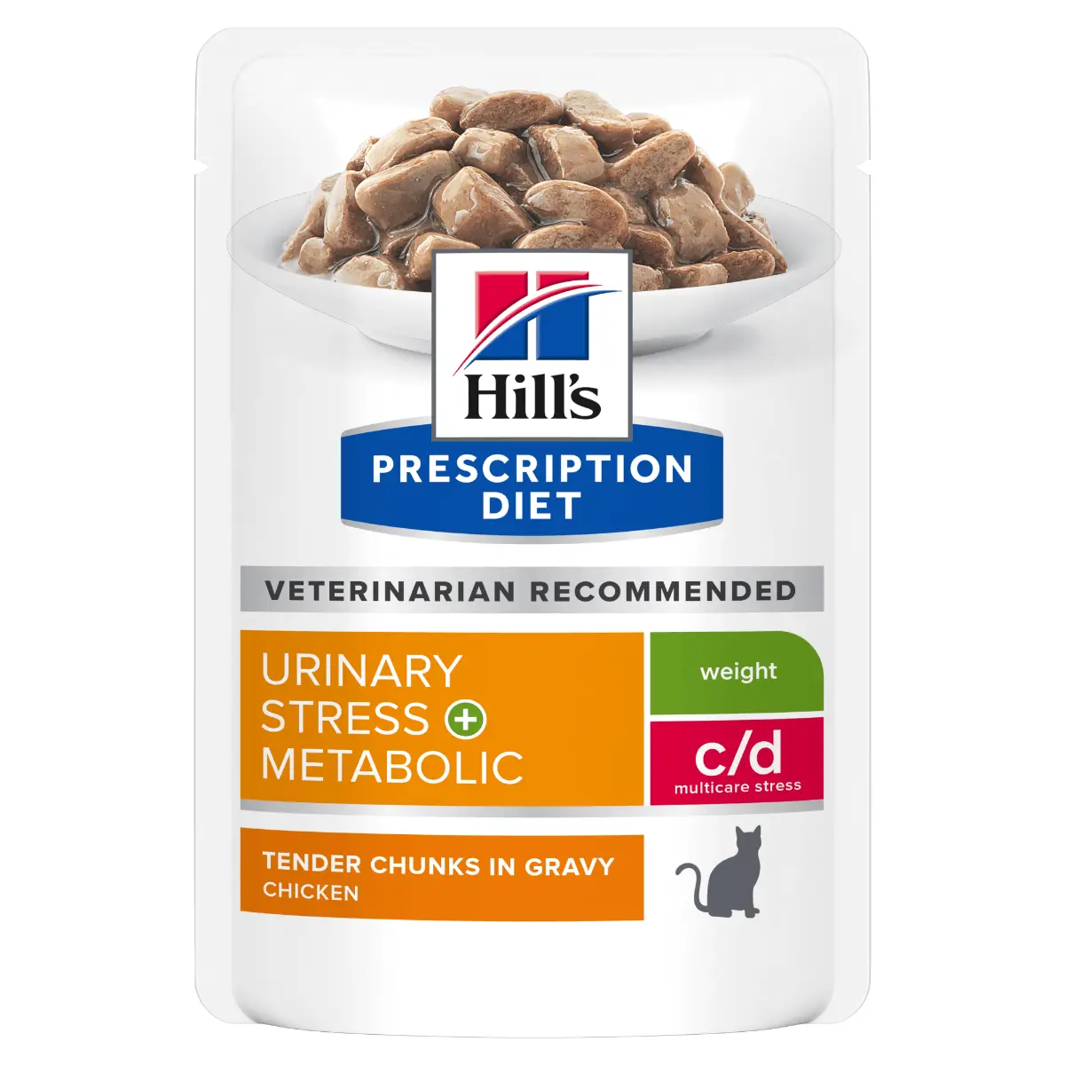 HILL'S Prescription Diet c/d Stress + Metabolic, Pui, dieta veterinara pisici, plic hrana umeda, sistem urinar, metabolism, (in sos), bax, 85g x 12buc - Image 11