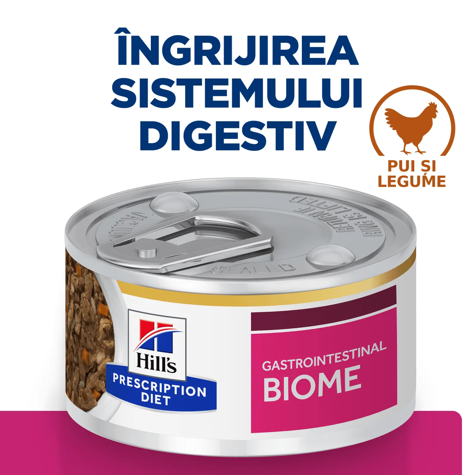 HILL'S Prescription Diet Gastrointestinal Biome, Pui cu Legume, dieta veterinara pisici, conserva hrana umeda, sistem digestiv, 82g - Image 5